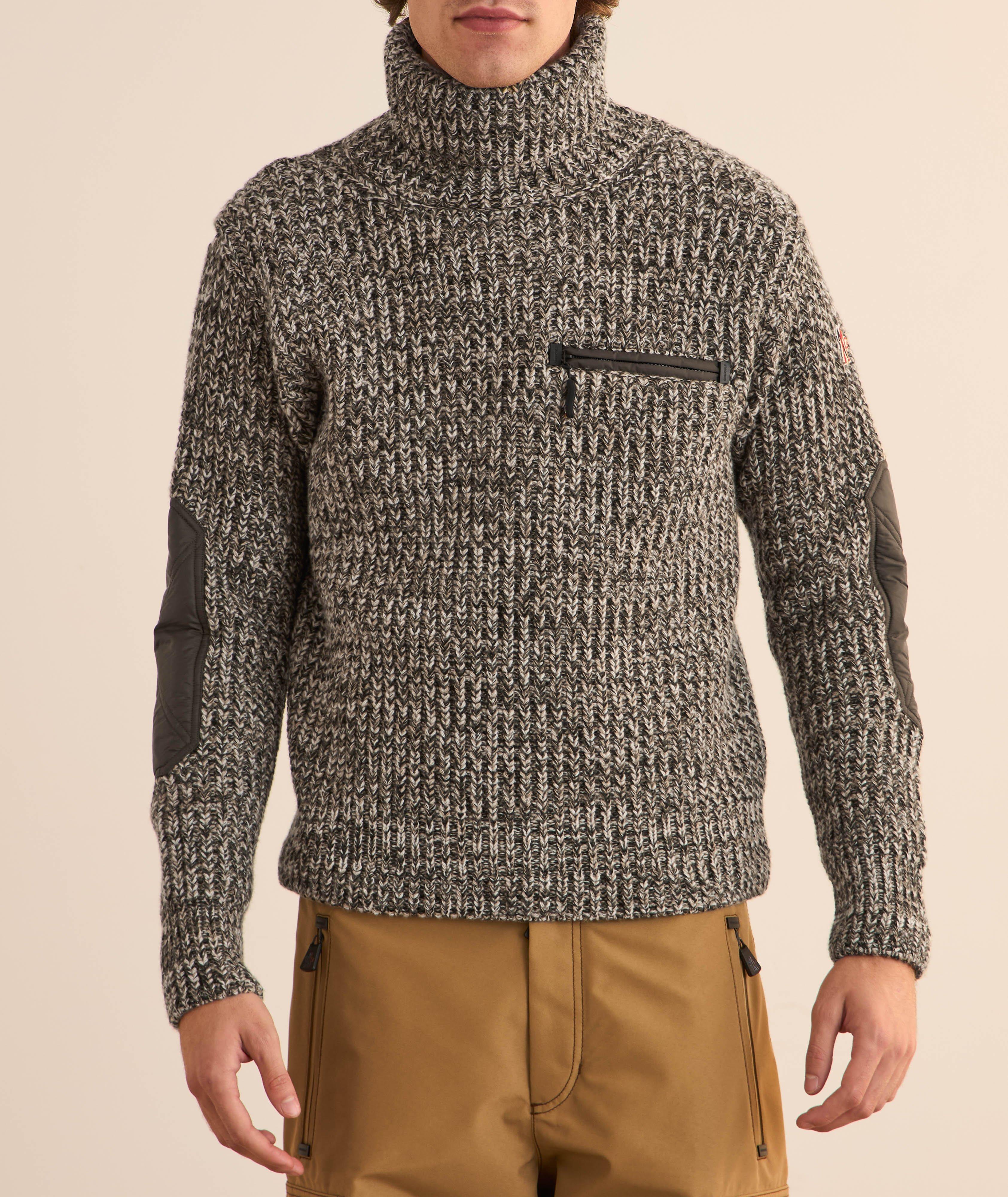Pull à col roulé Grenoble en laine avec coudières image 1