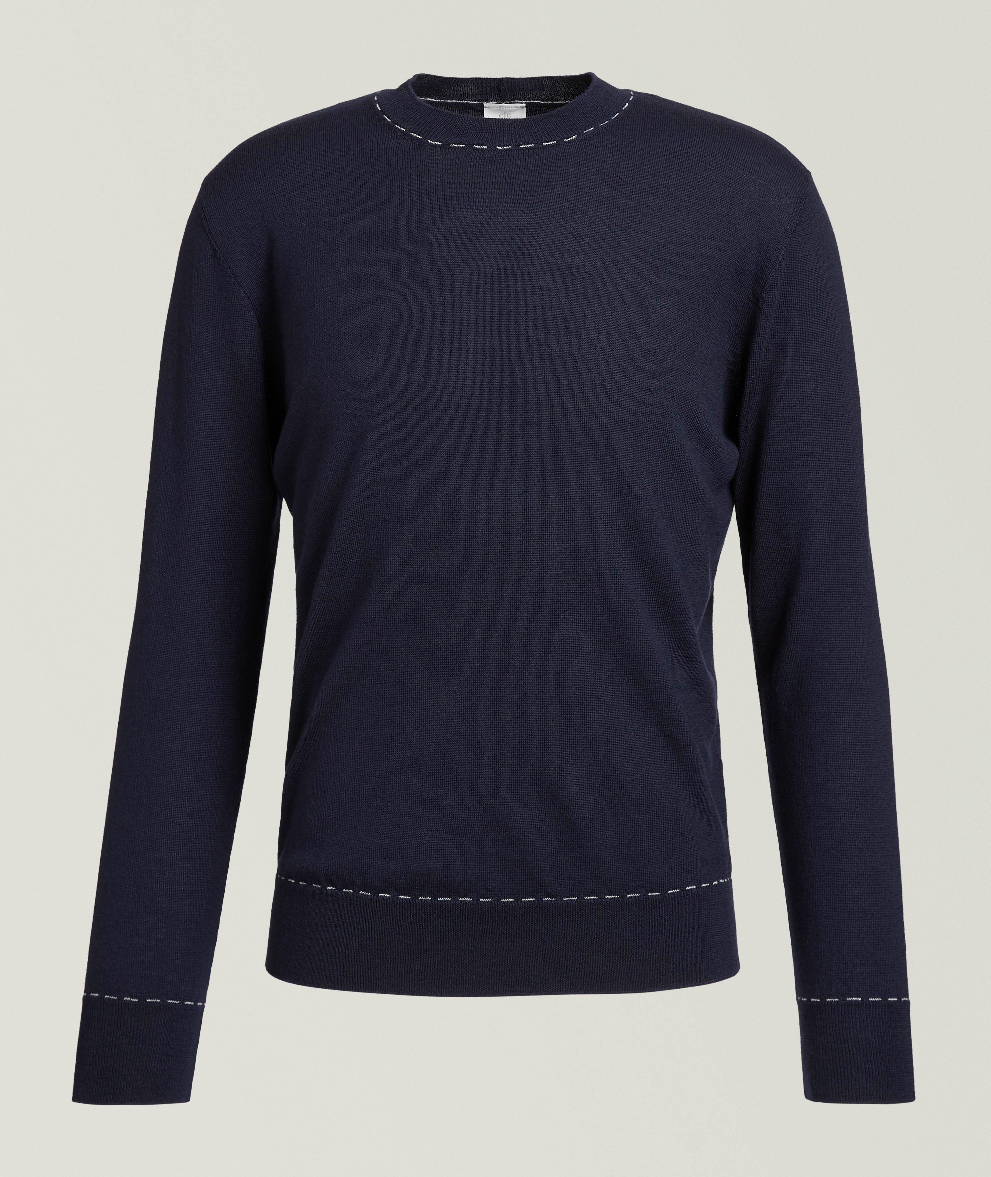 Wool Contrast Stitch Sweater image 0