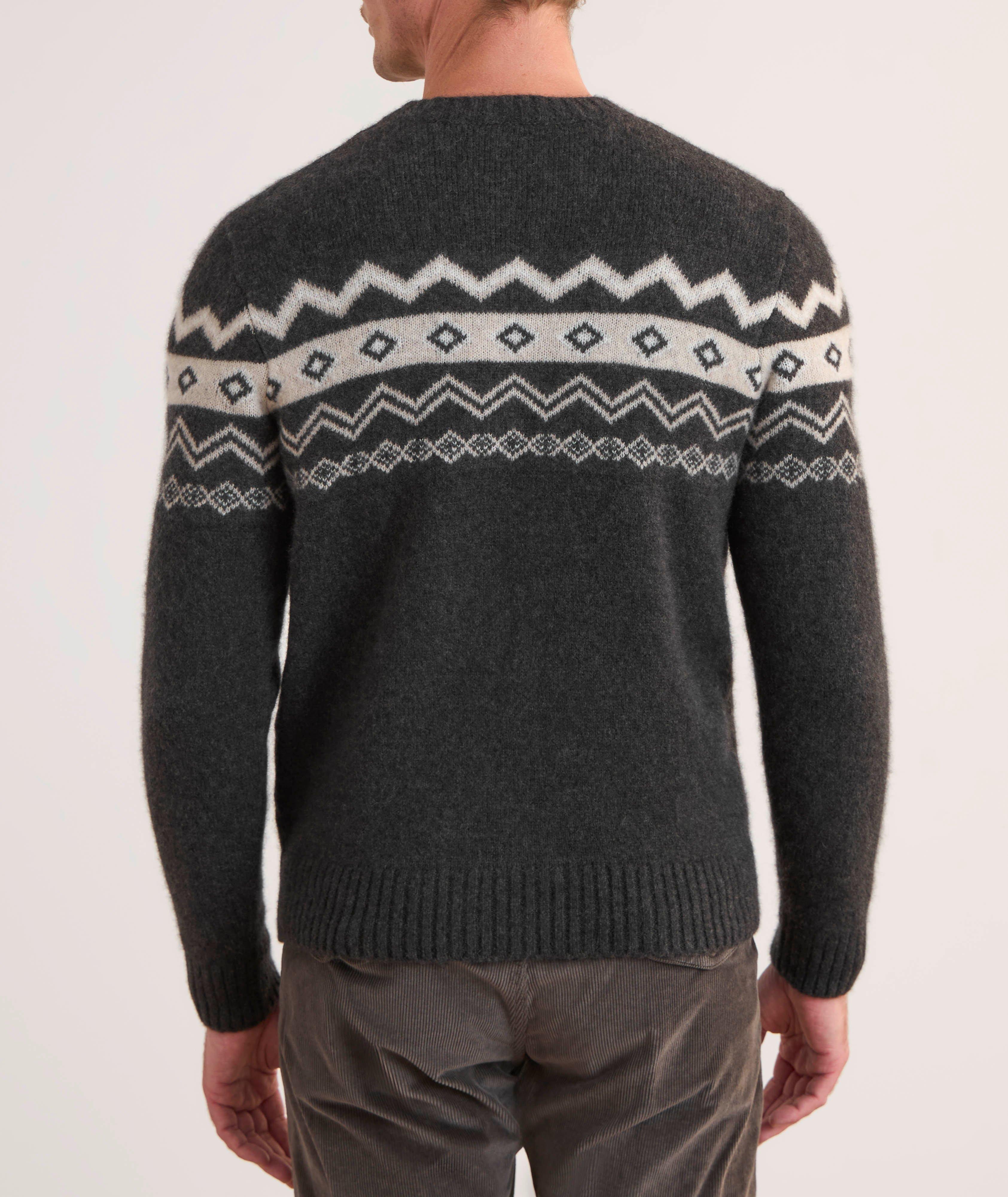 Pull en cachemire et en soie à motif style tricot écossais image 2