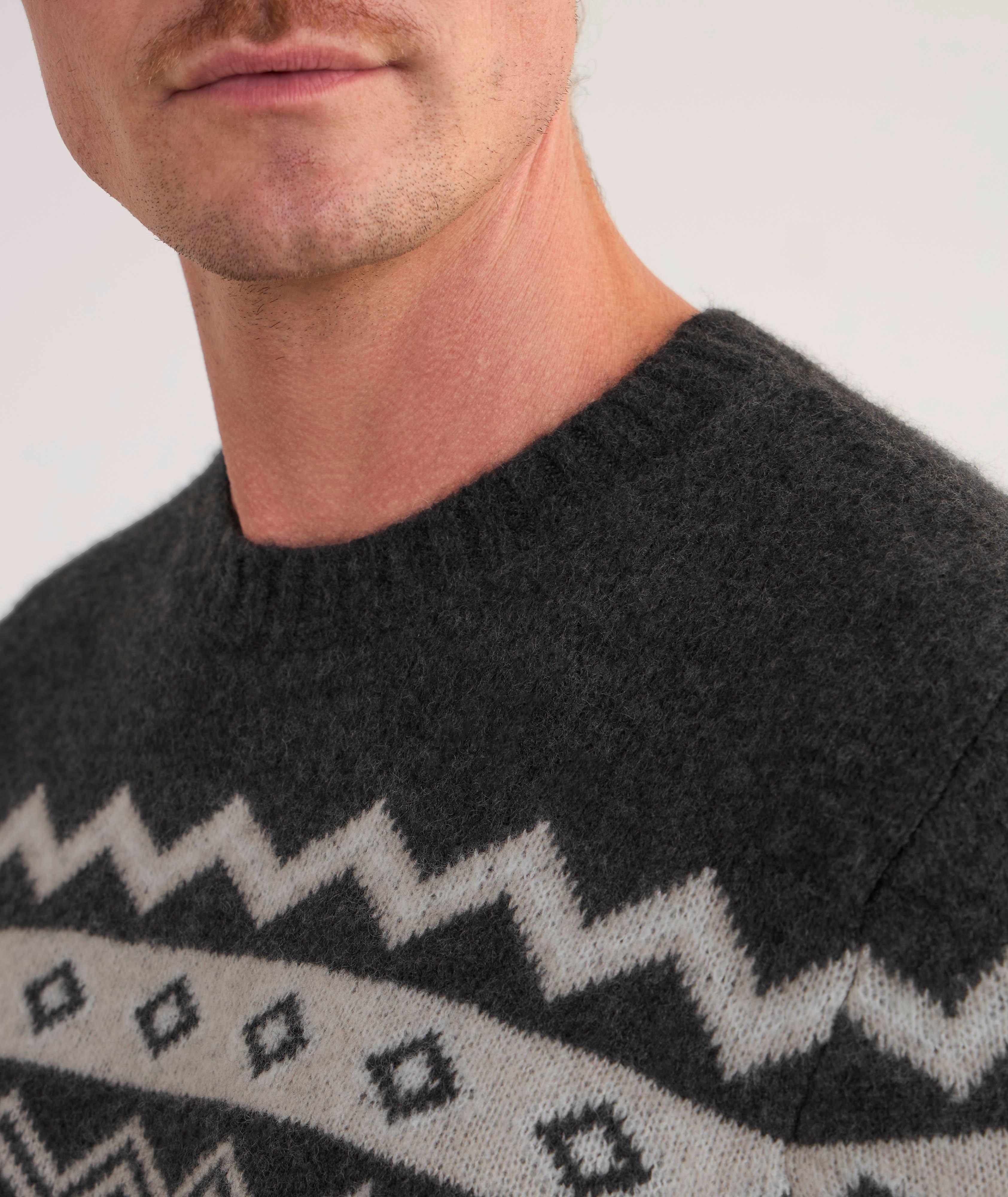 Pull en cachemire et en soie à motif style tricot écossais image 3