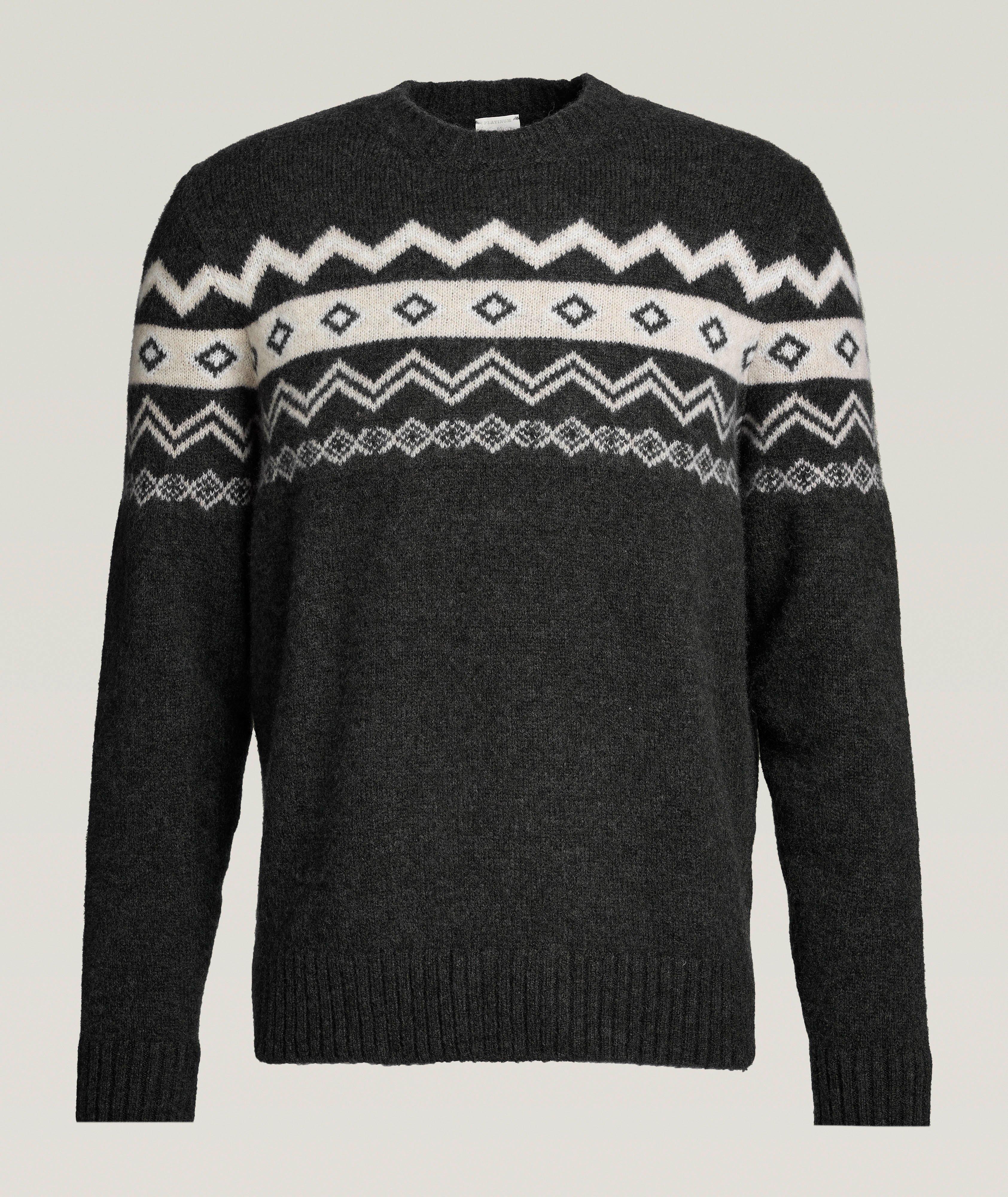 Pull en cachemire et en soie à motif style tricot écossais image 0