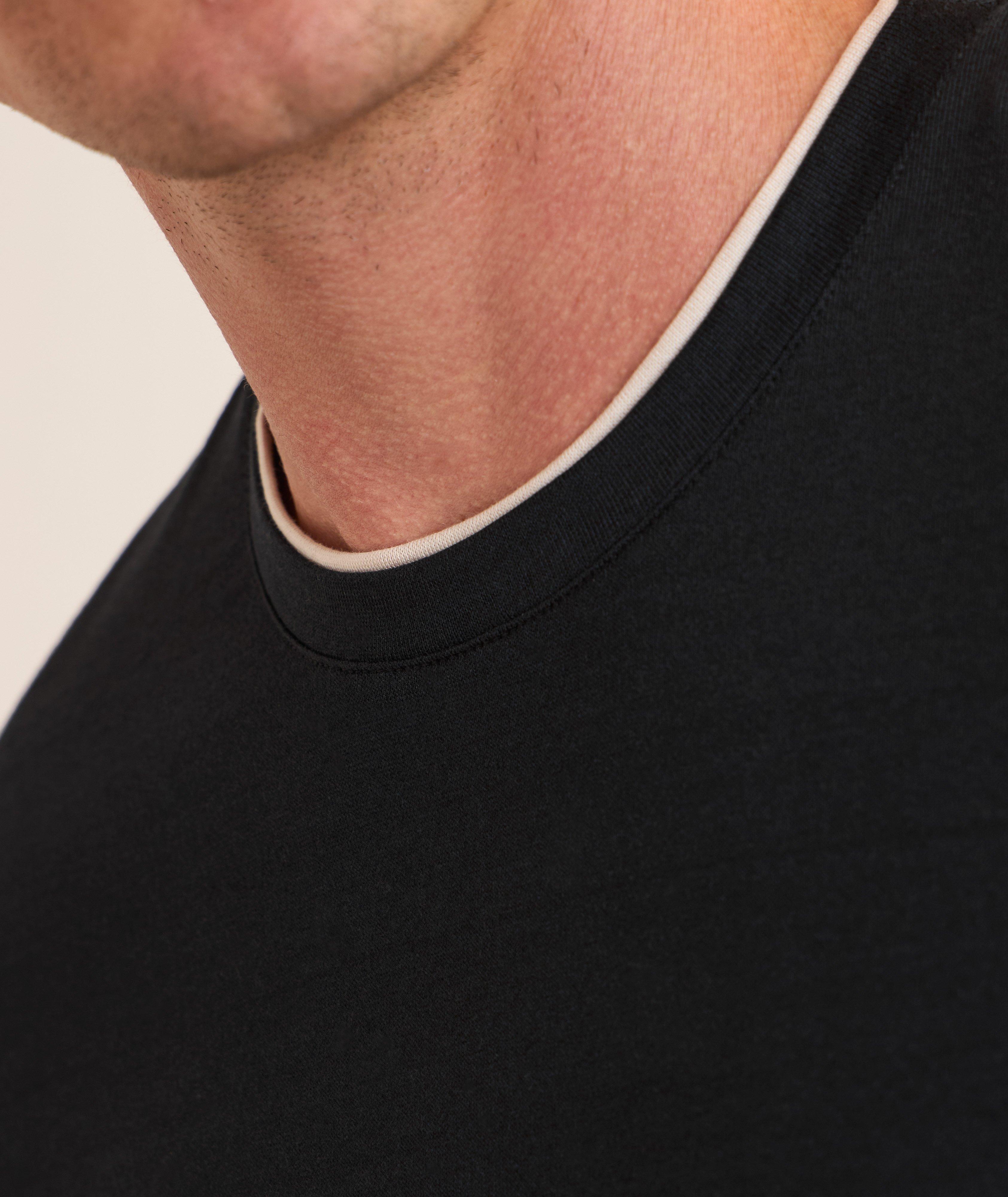 T-shirt en coton à détails contrastants image 3