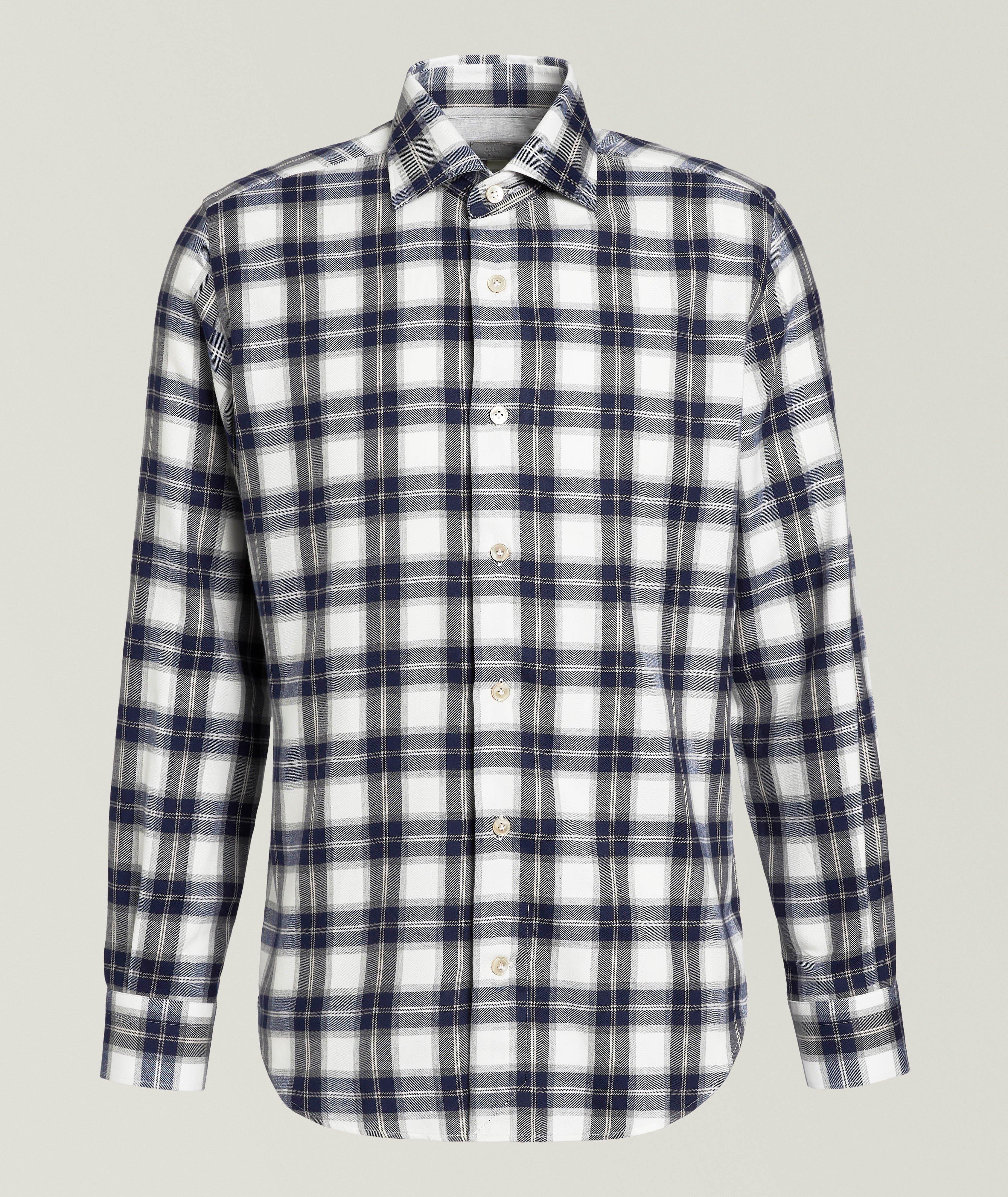 Brushed Cotton-Lyocell Plaid Shirt image 0