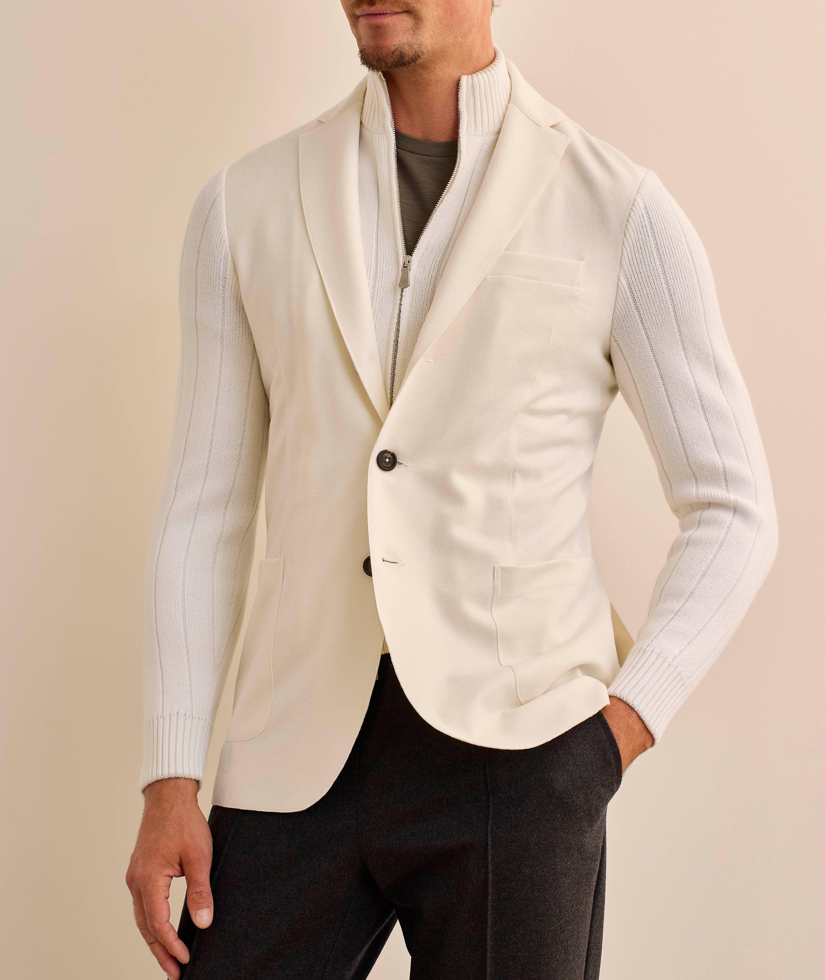 Removable-Bib Wool Knit Sport Jacket image 1
