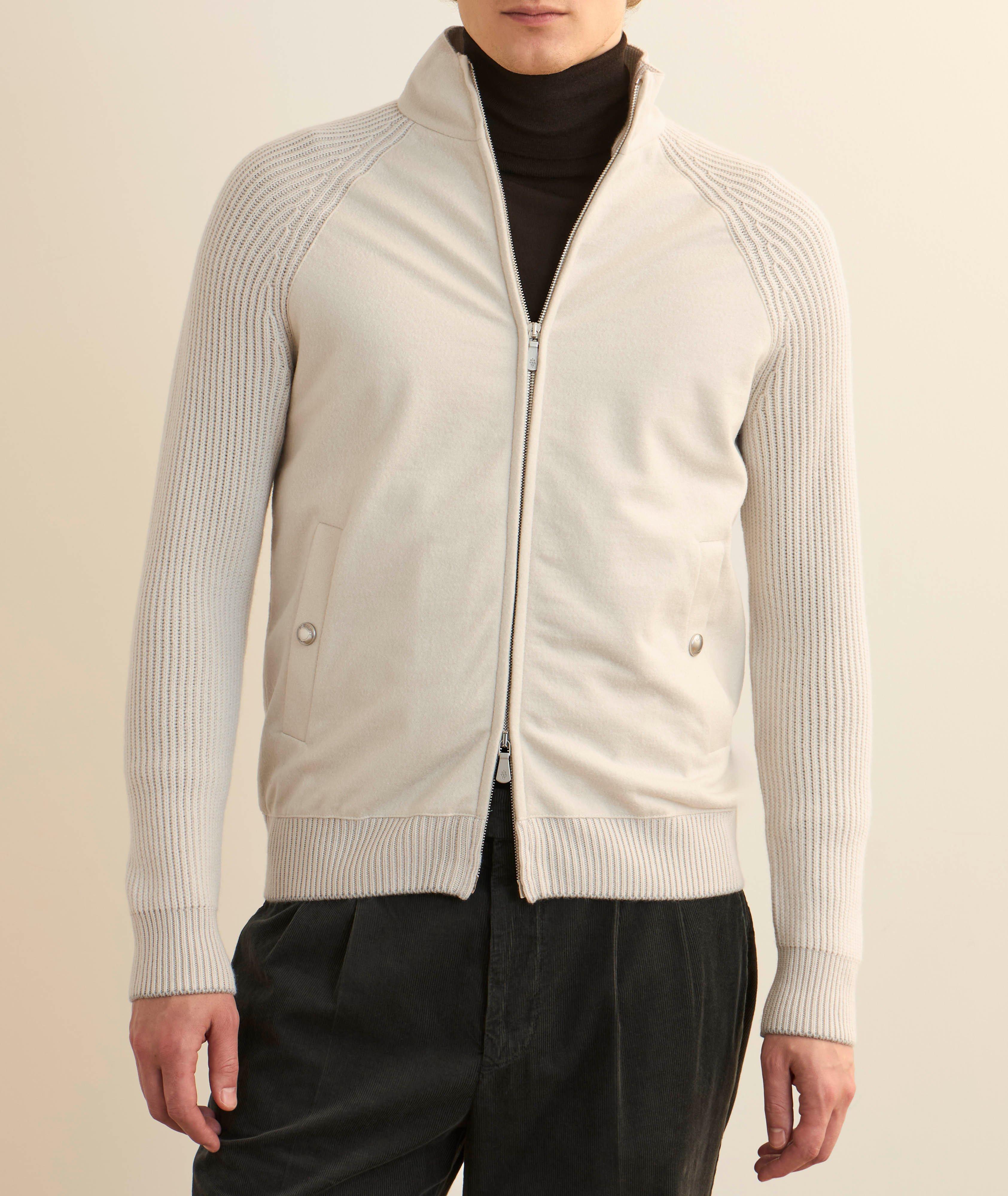 Wool Hybrid Bomber Cardigan   image 1
