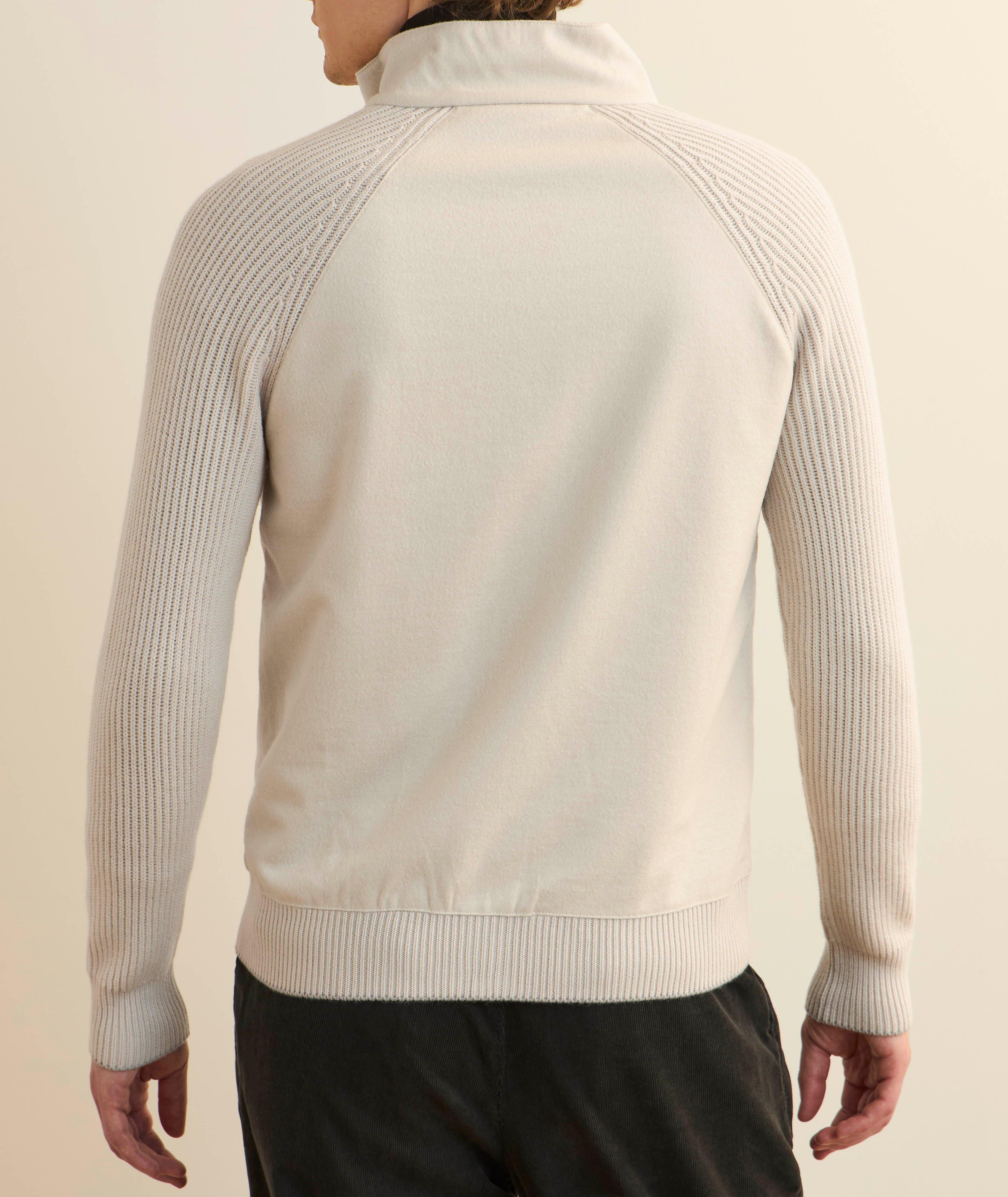 Wool Hybrid Bomber Cardigan   image 2