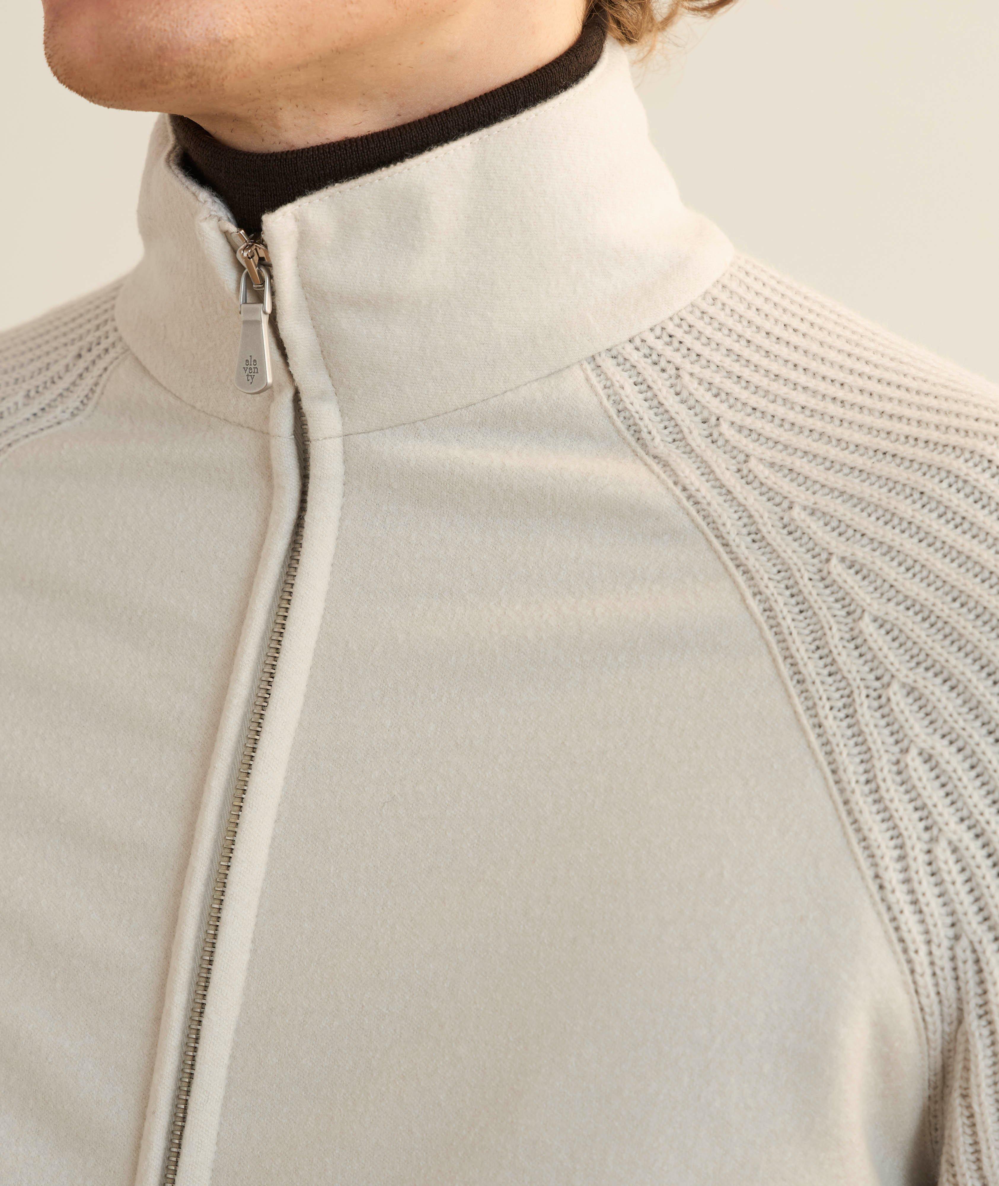 Wool Hybrid Bomber Cardigan   image 3