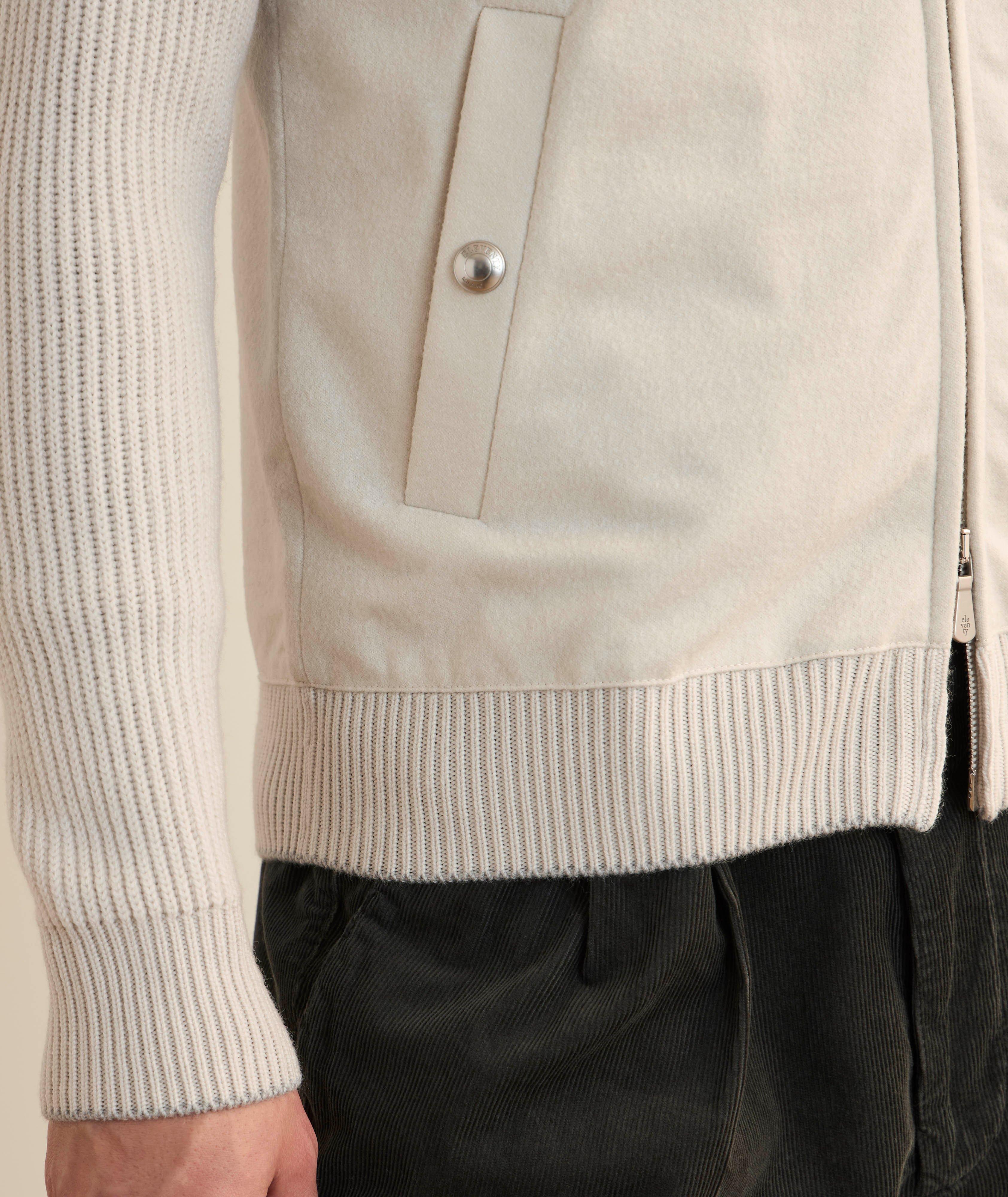 Wool Hybrid Bomber Cardigan   image 4