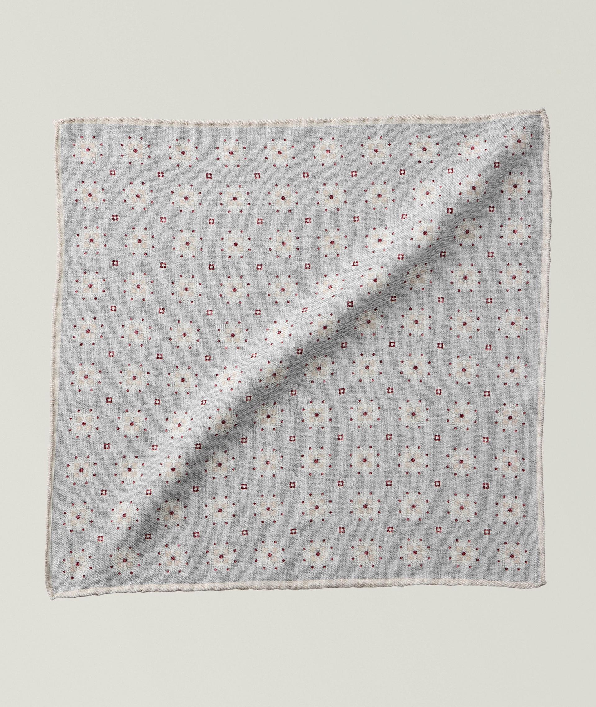 Mouchoir de poche en laine et en coton à motif répété image 0
