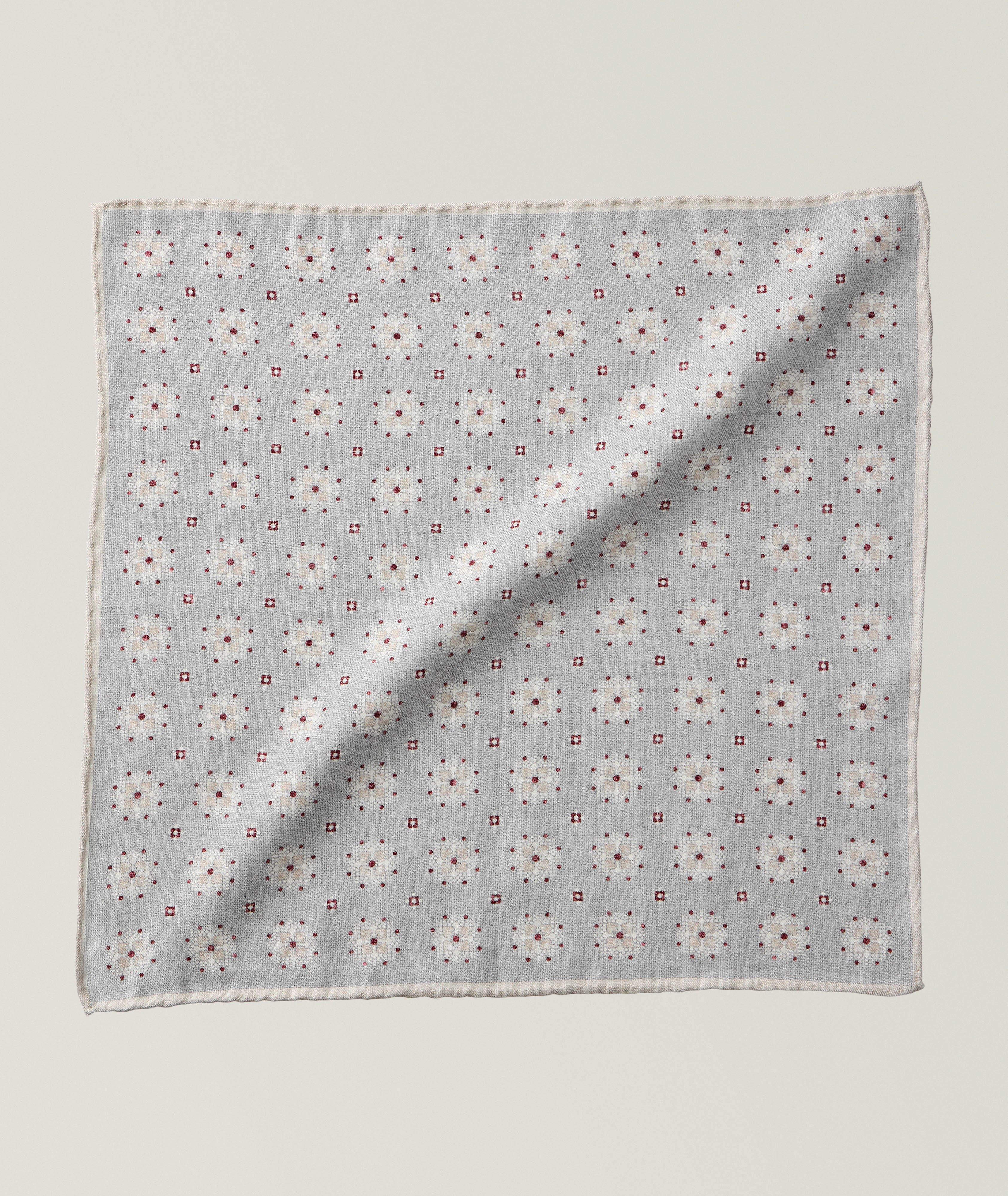 Mouchoir de poche en laine et en coton à motif répété image 0