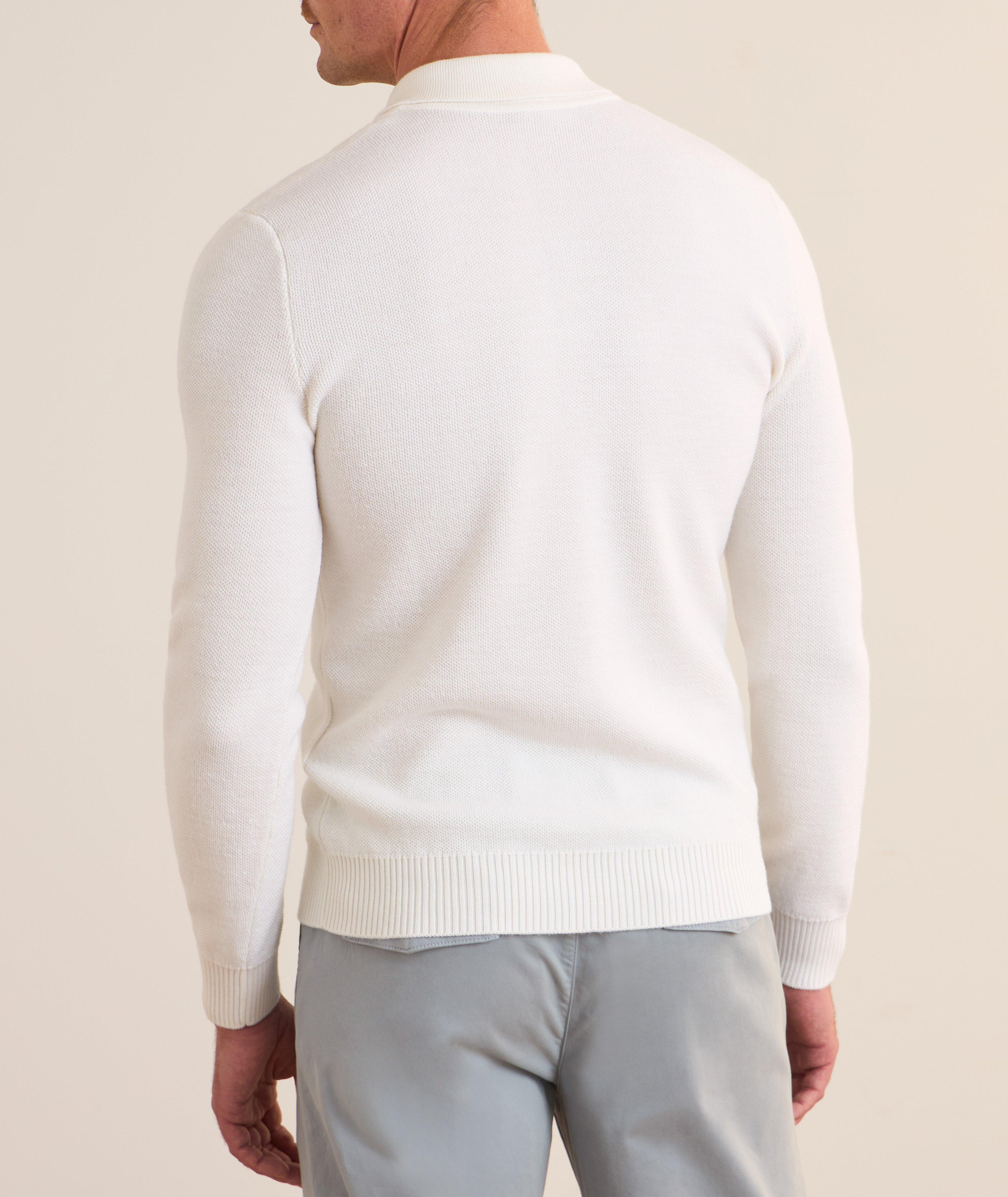 Wool Knit Quarter-Zip Polo  image 2