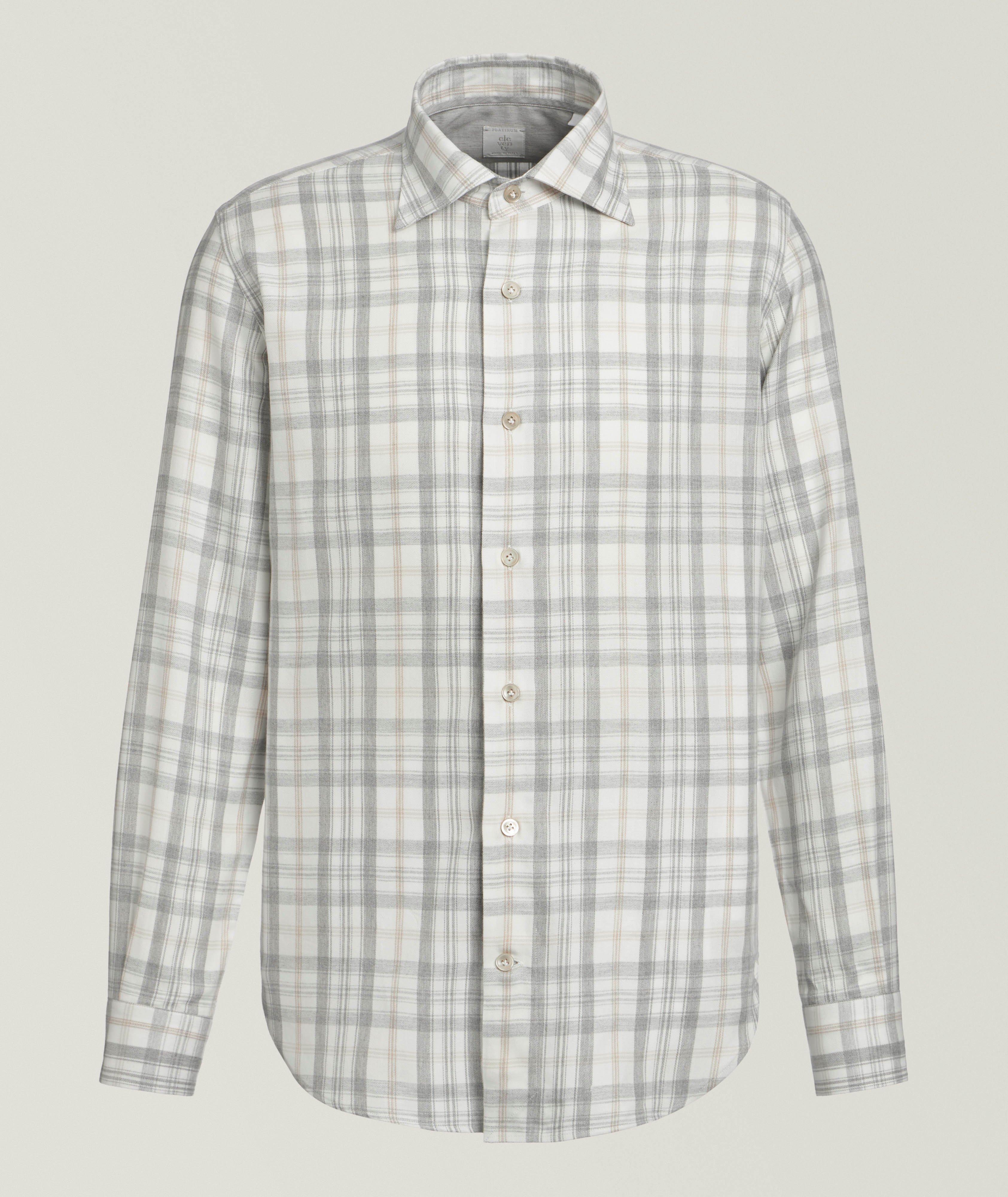 Chemise en coton brossé et lyocell à carreaux image 0