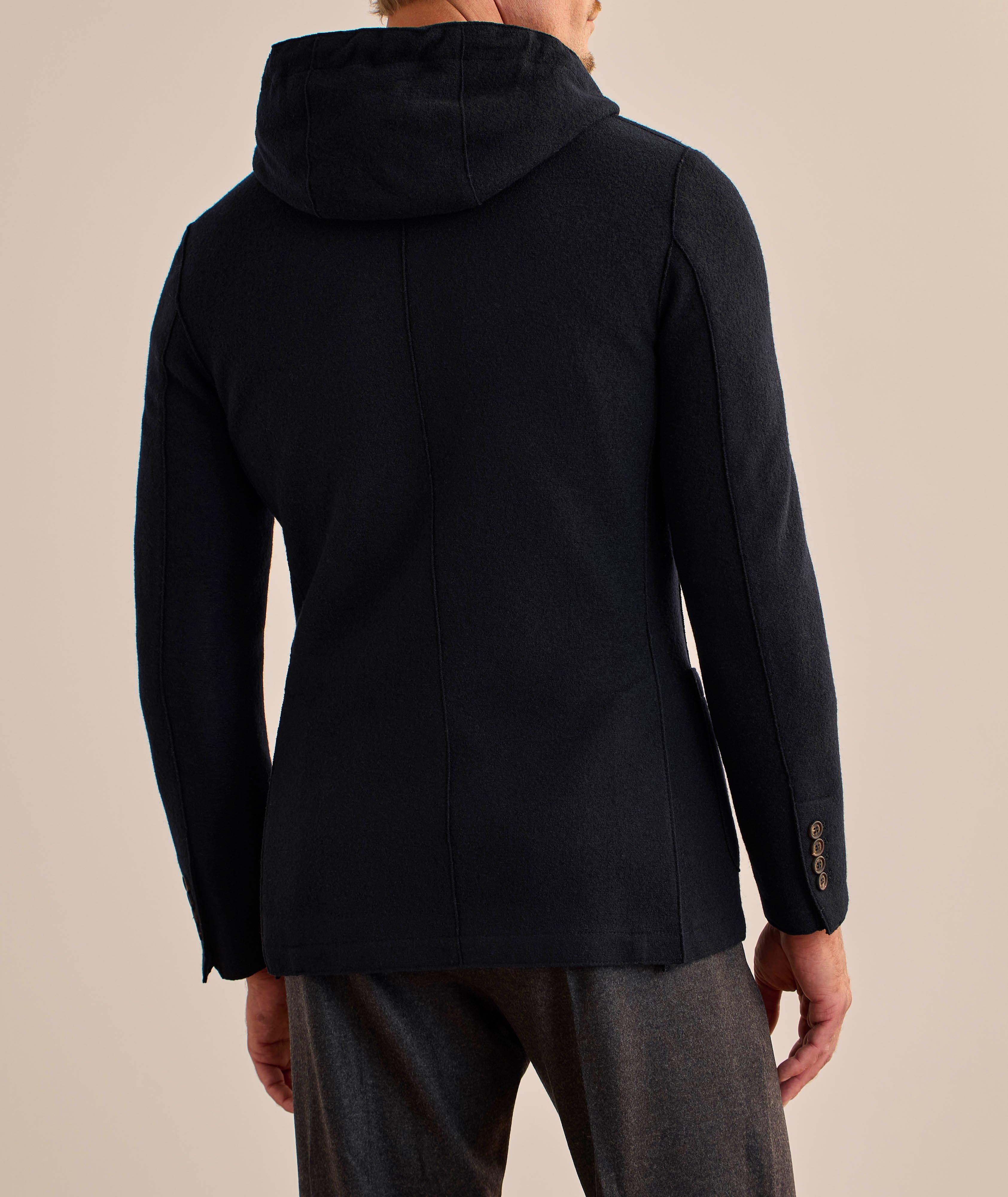 Removable Hooded Bib Wool Sport Jacket image 2