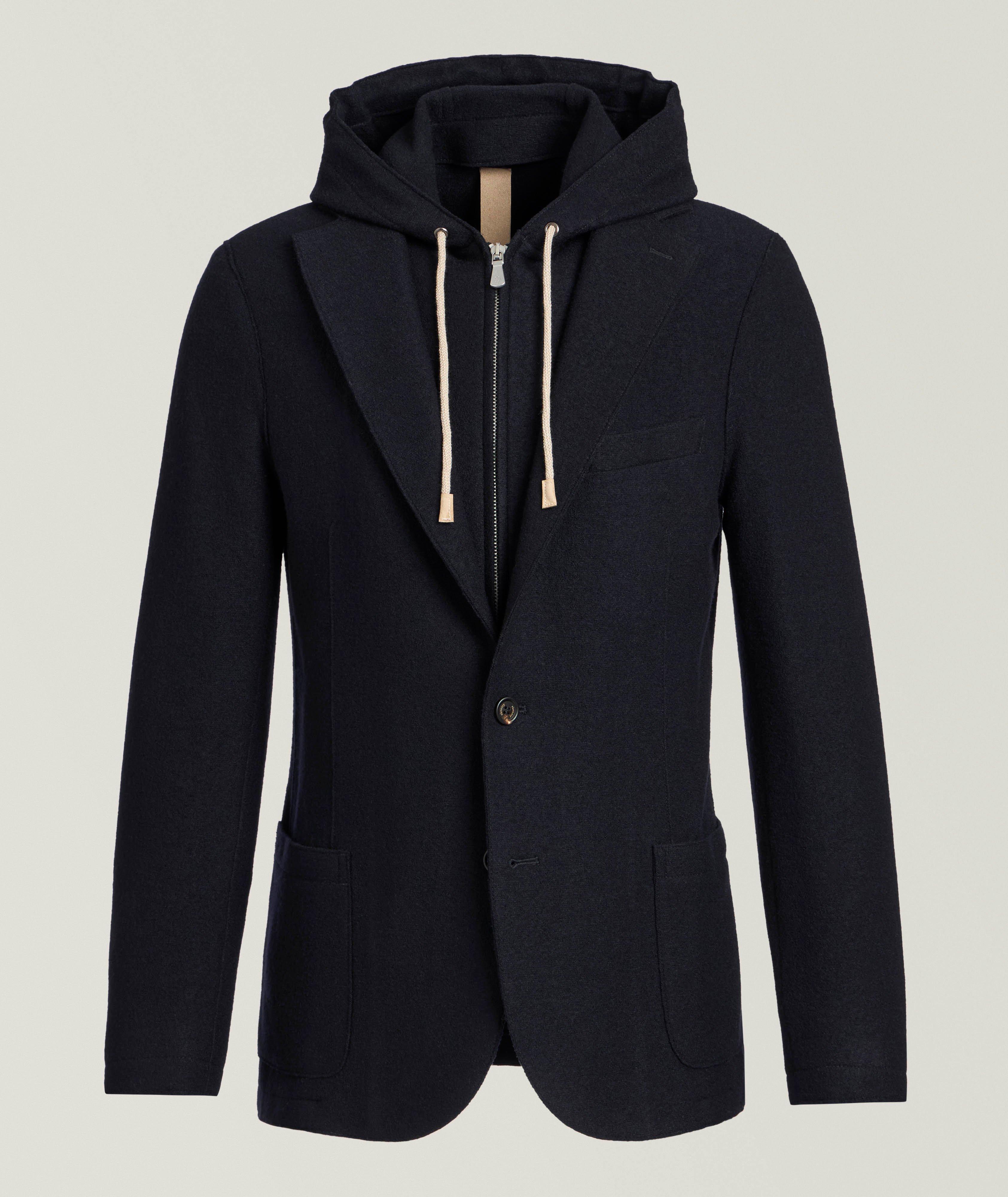 Removable Hooded Bib Wool Sport Jacket image 0