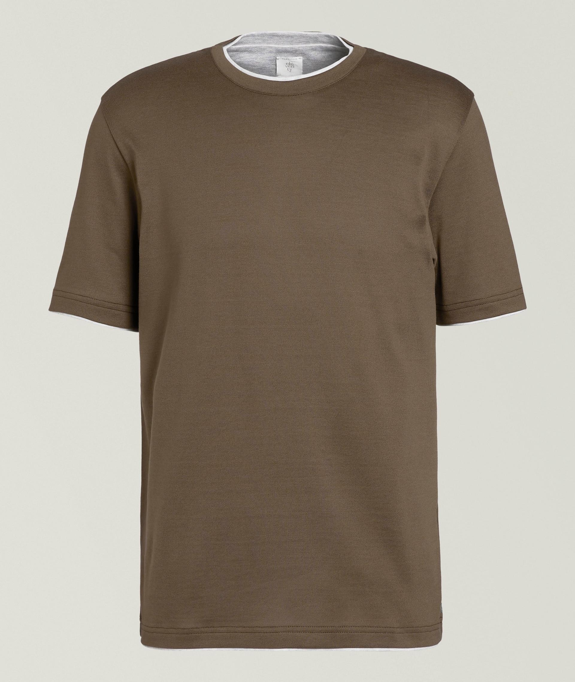 T-shirt en coton à détails contrastants image 0