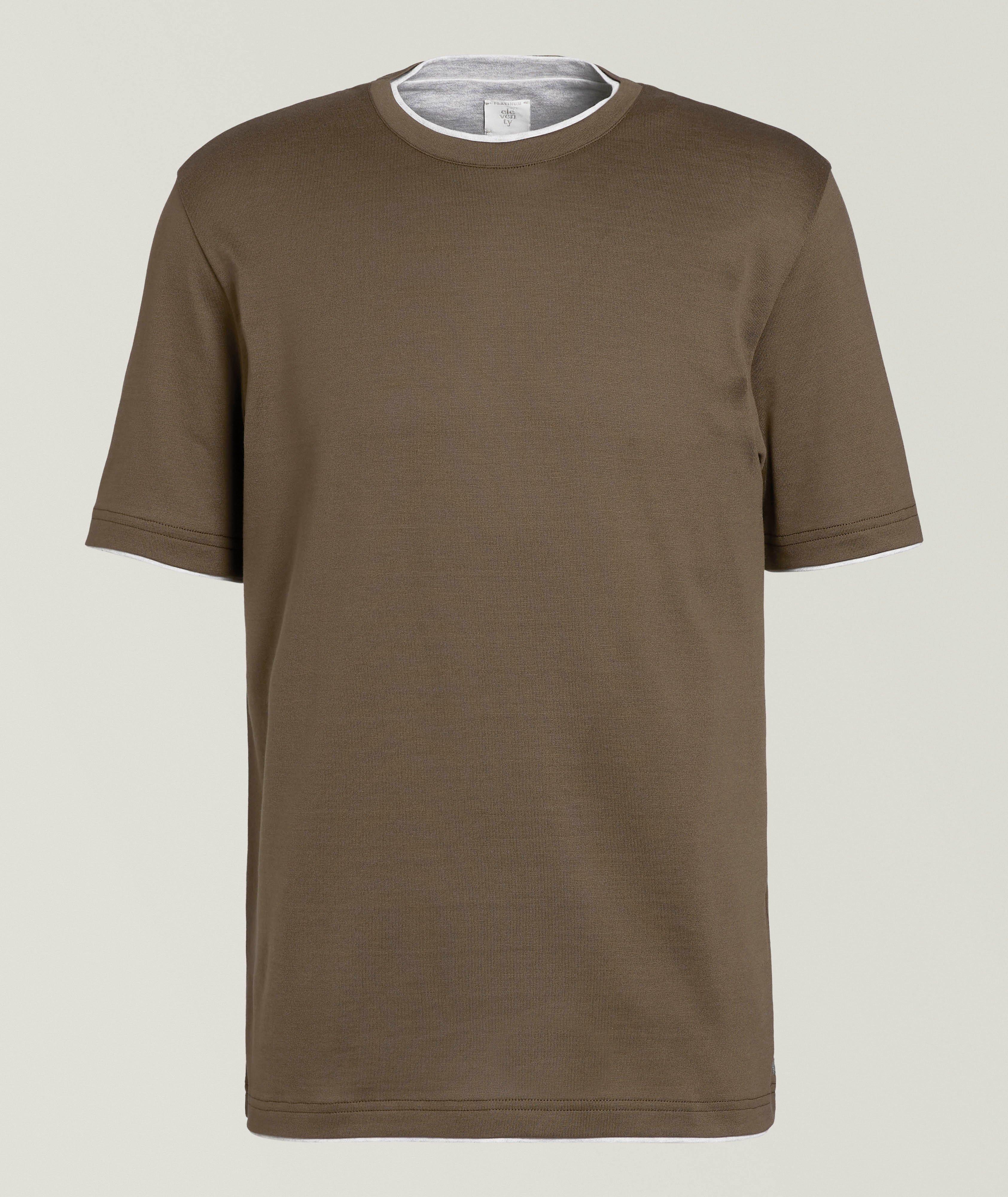 Contrast Tipping Cotton T-Shirt image 0