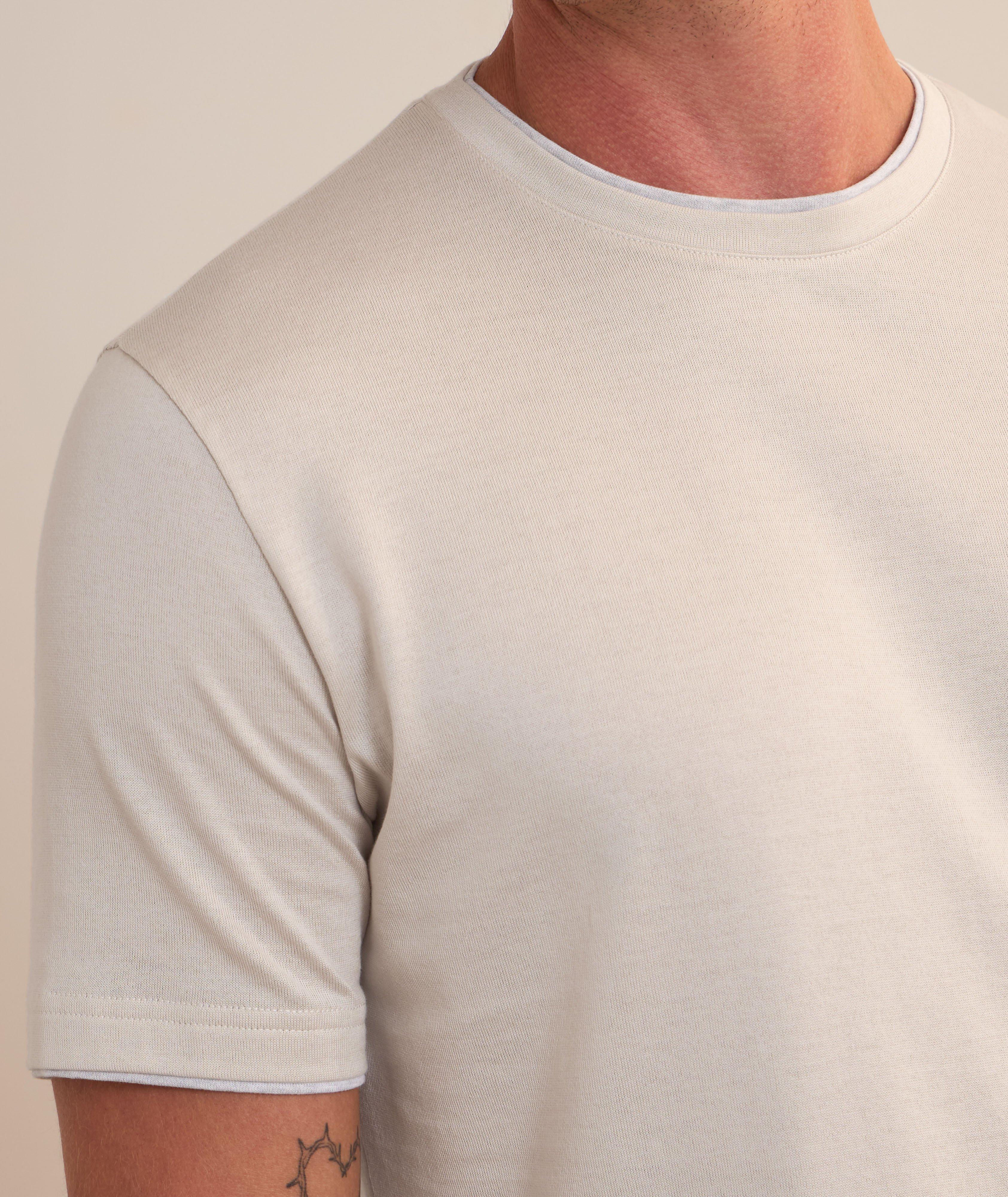 T-shirt en coton à détails contrastants image 3