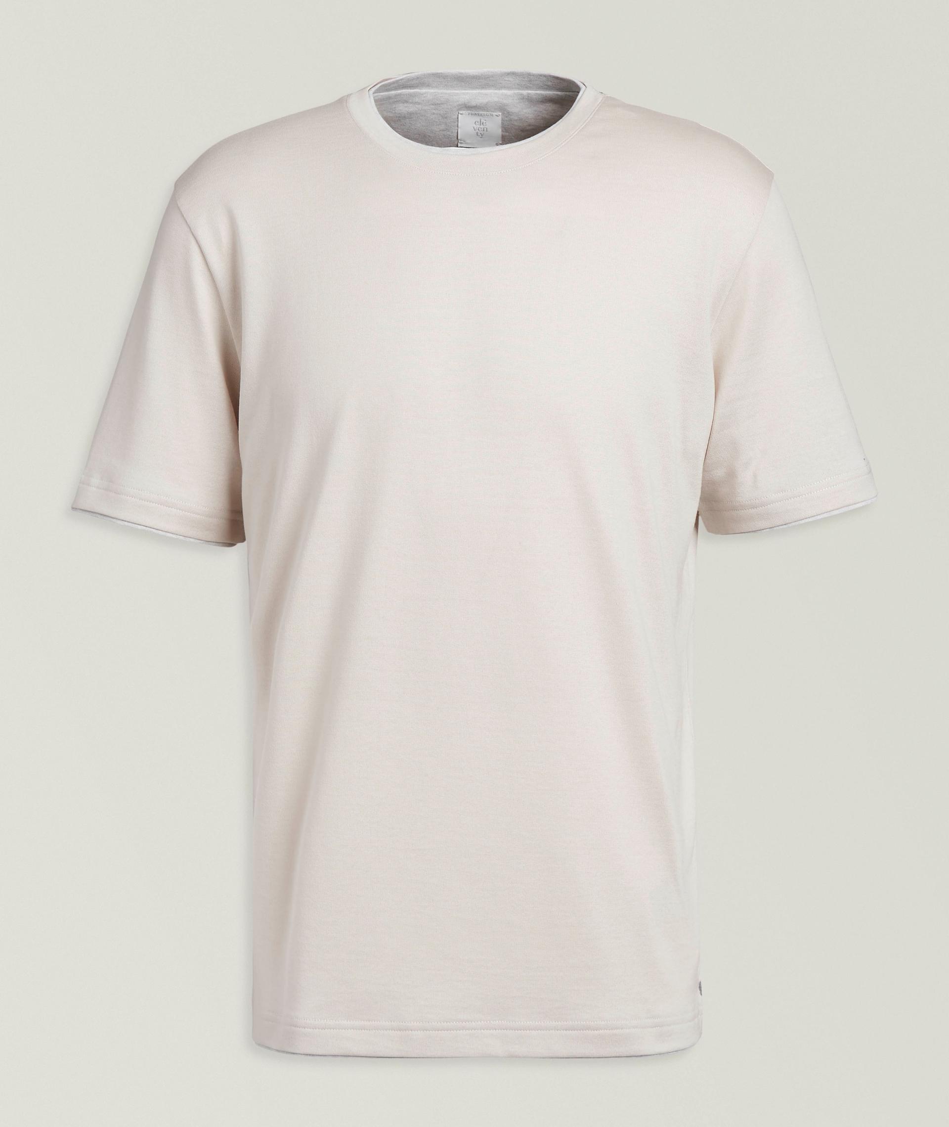 Contrast Tipping Cotton T-Shirt image 0