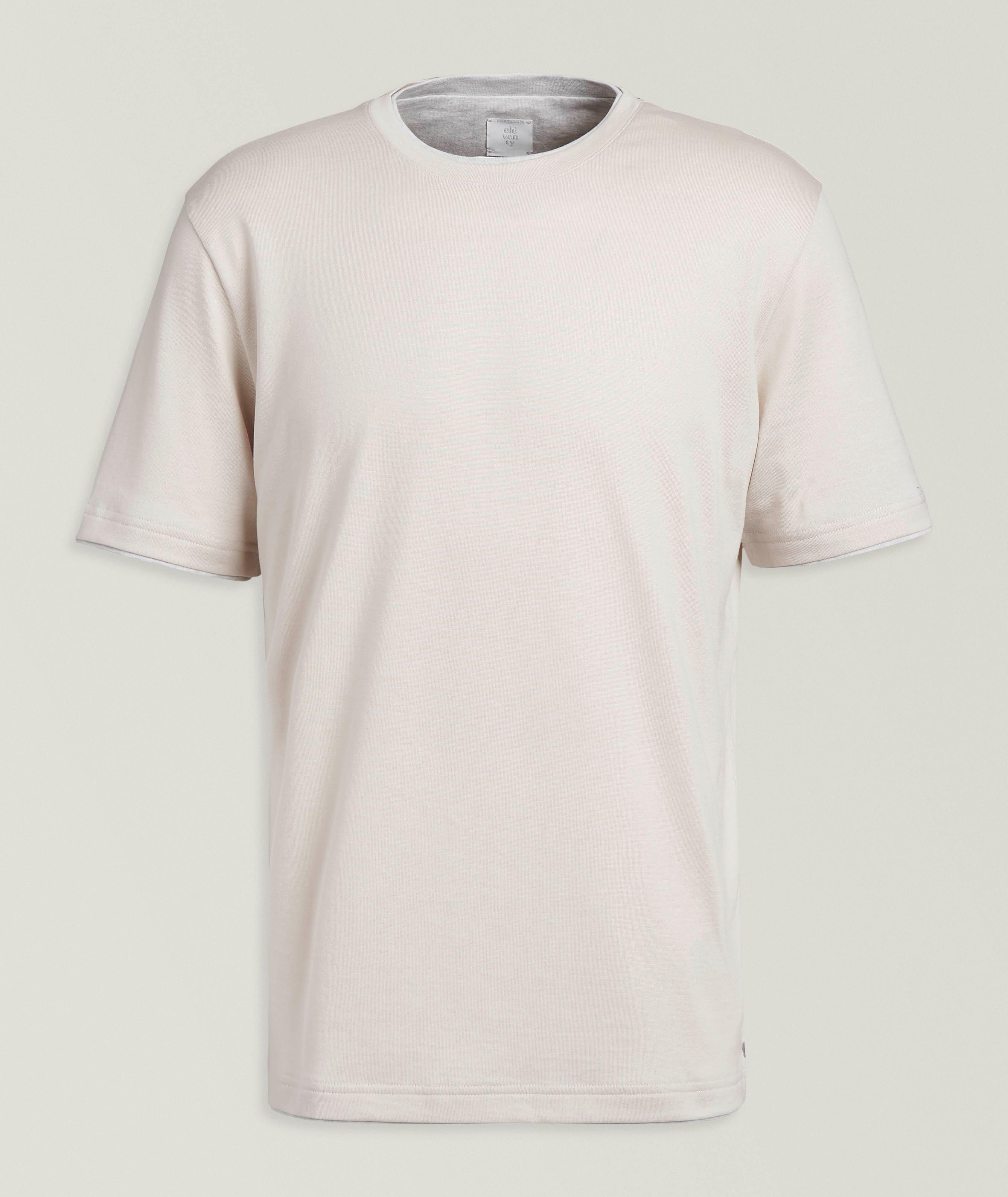 T-shirt en coton à détails contrastants image 0