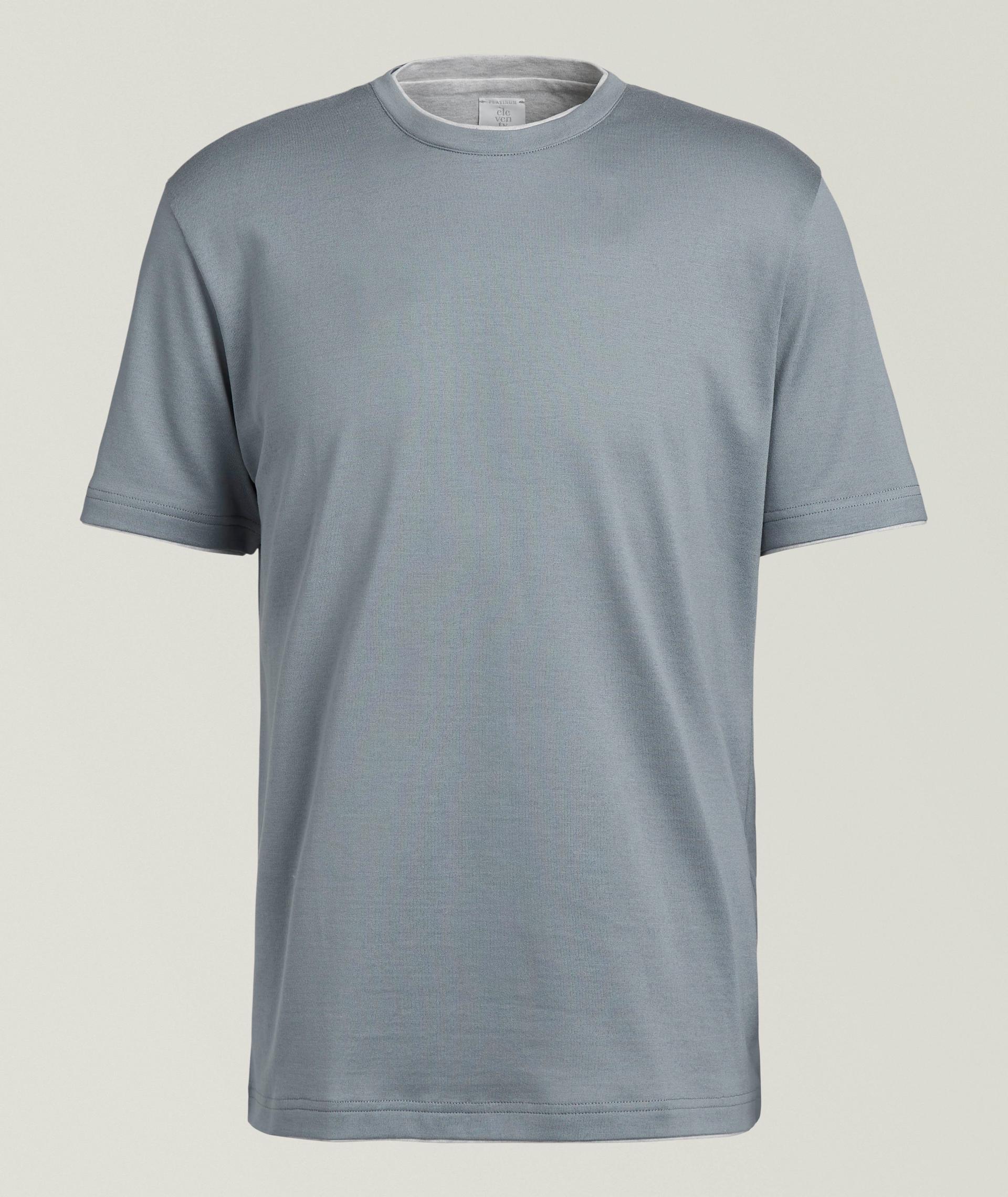 Contrast Tipping Cotton T-Shirt image 0