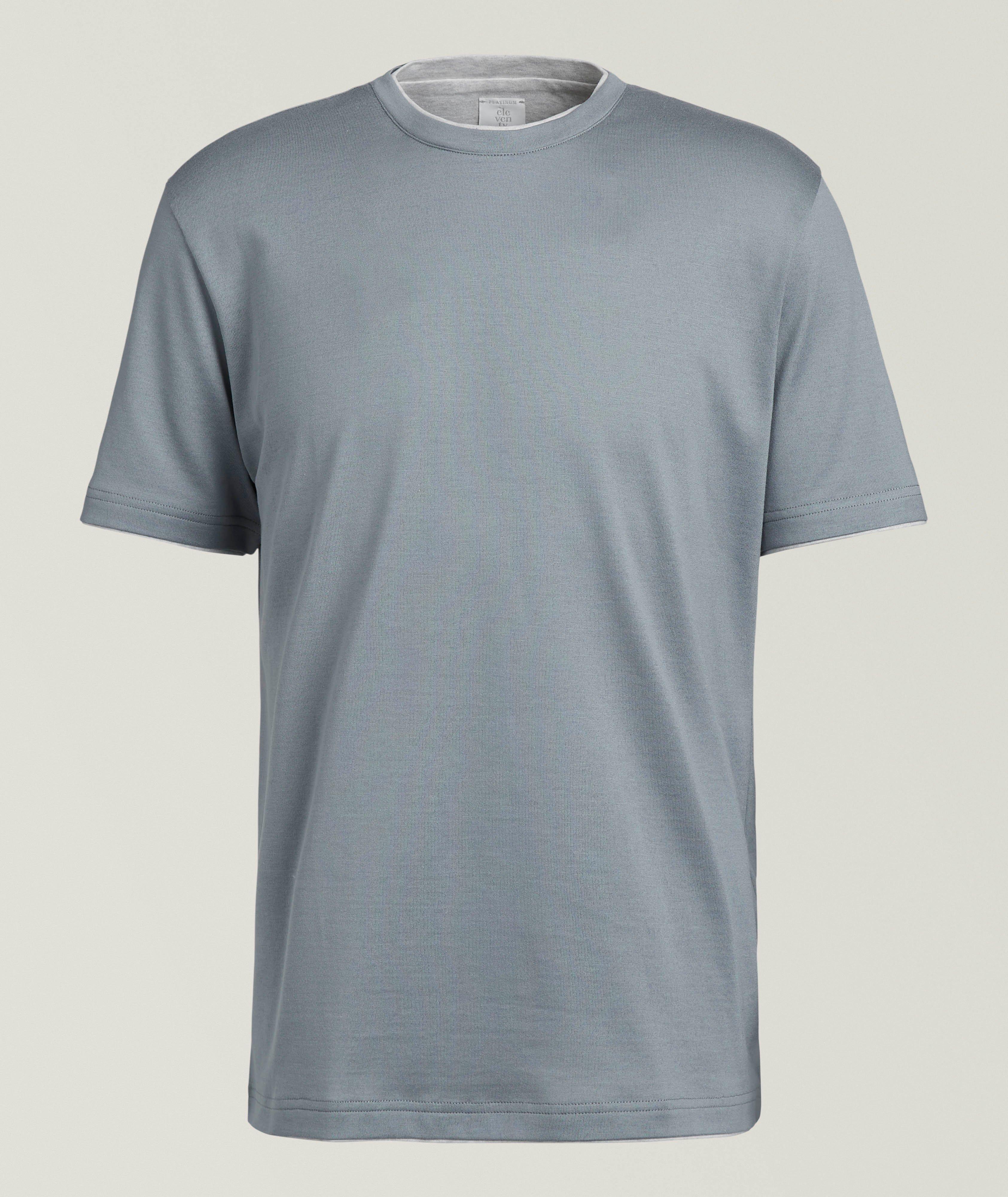 Contrast Tipping Cotton T-Shirt image 0