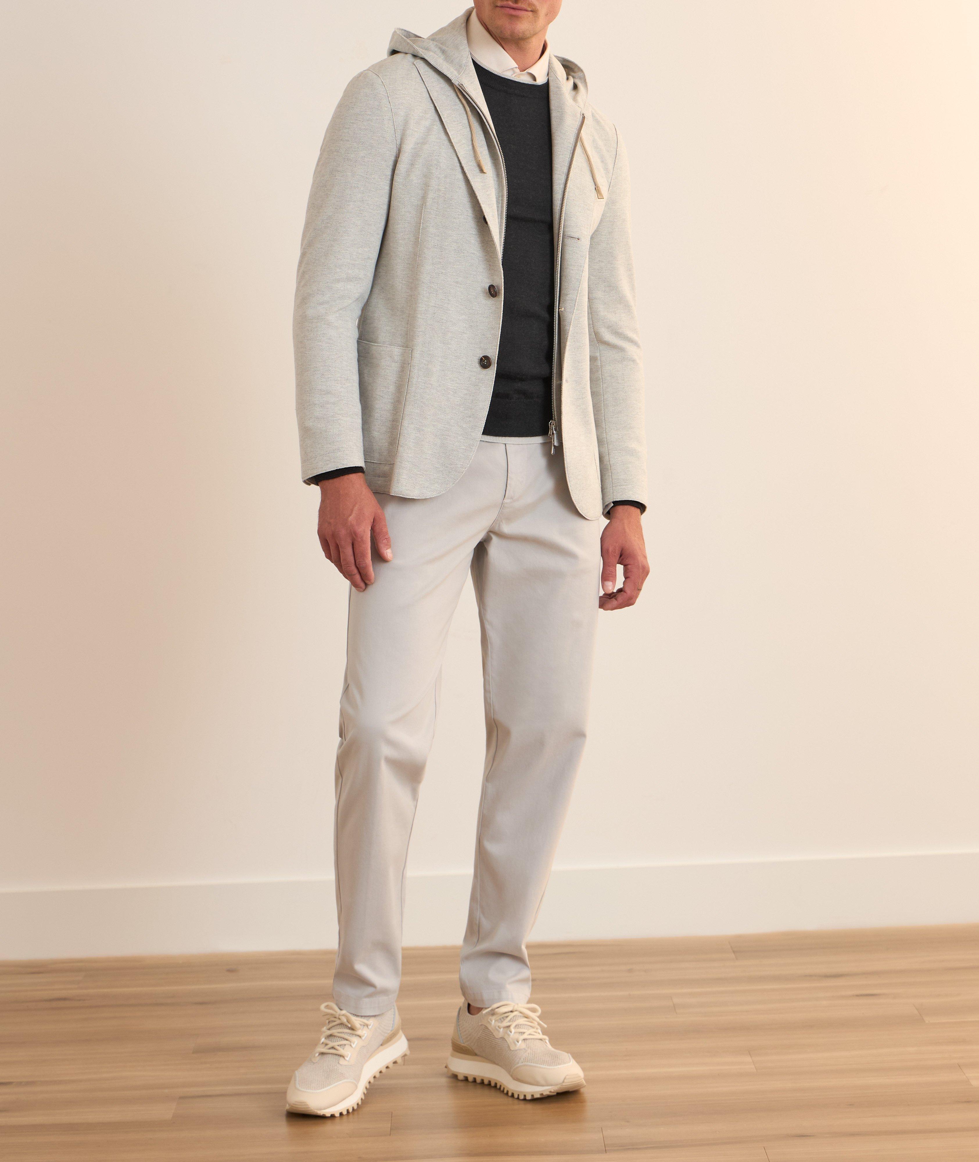 Contrast Tipping Wool Crewneck Sweater image 4