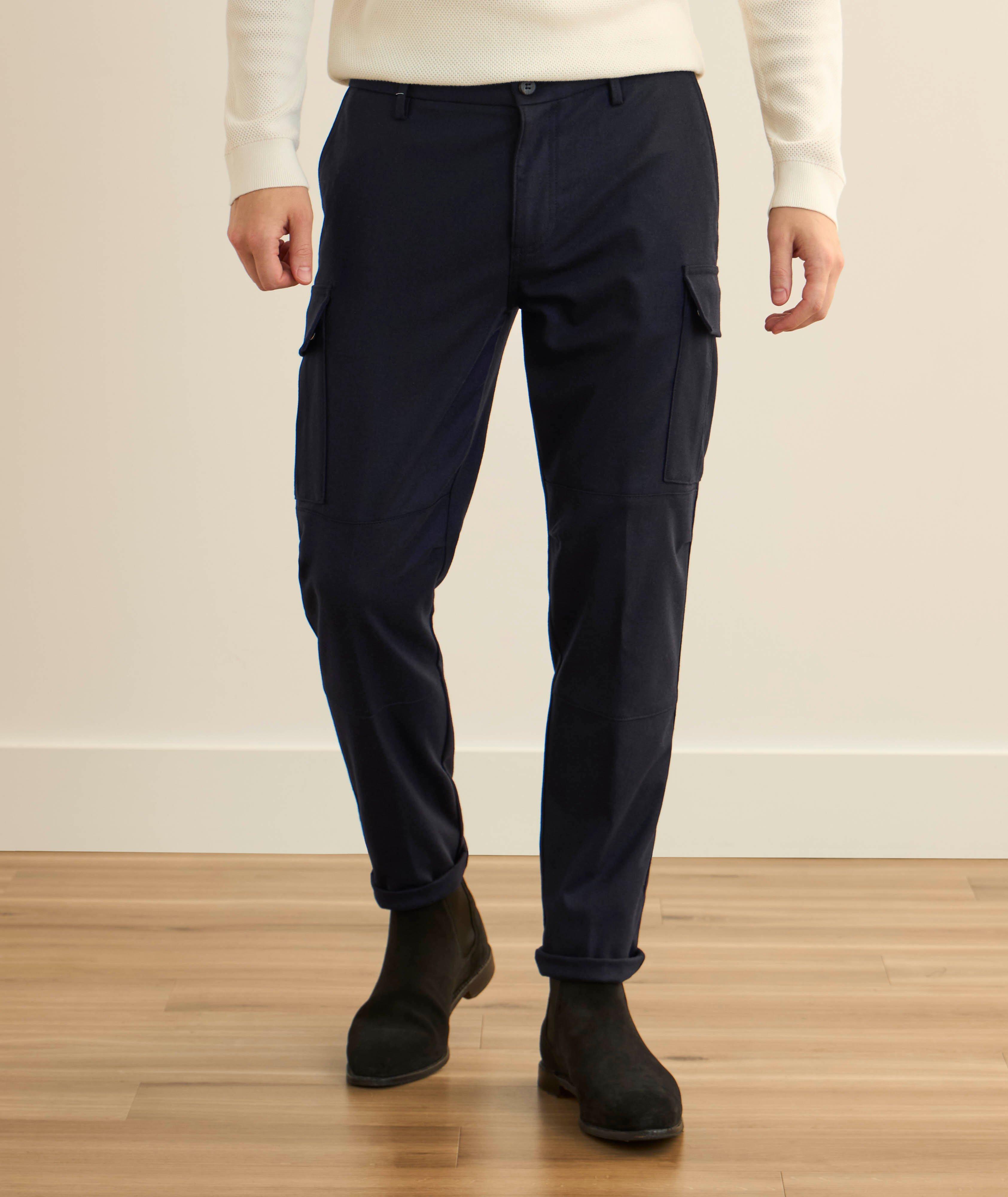 Pantalon cargo en flanelle de laine mélangée image 1