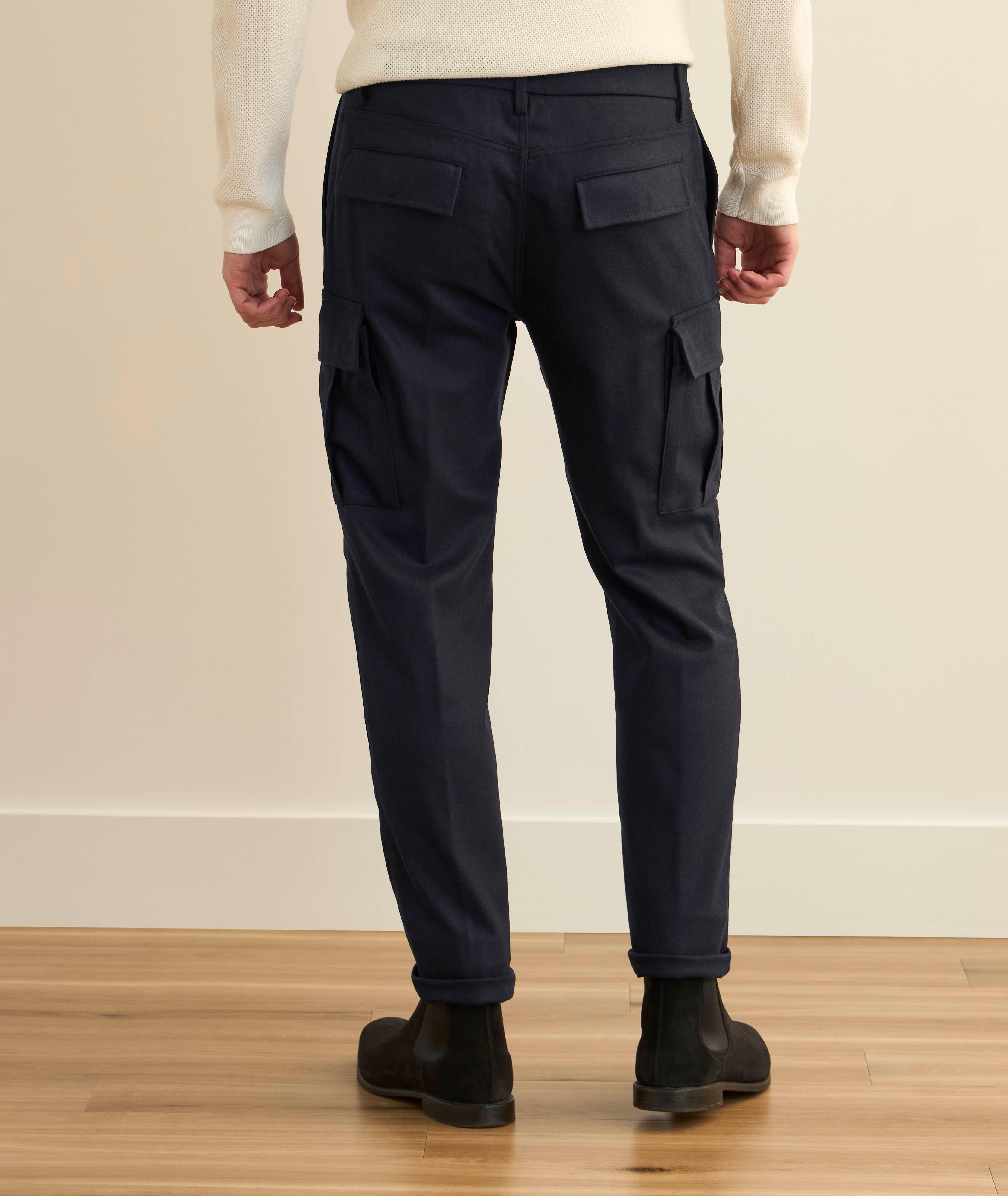 Pantalon cargo en flanelle de laine mélangée image 2