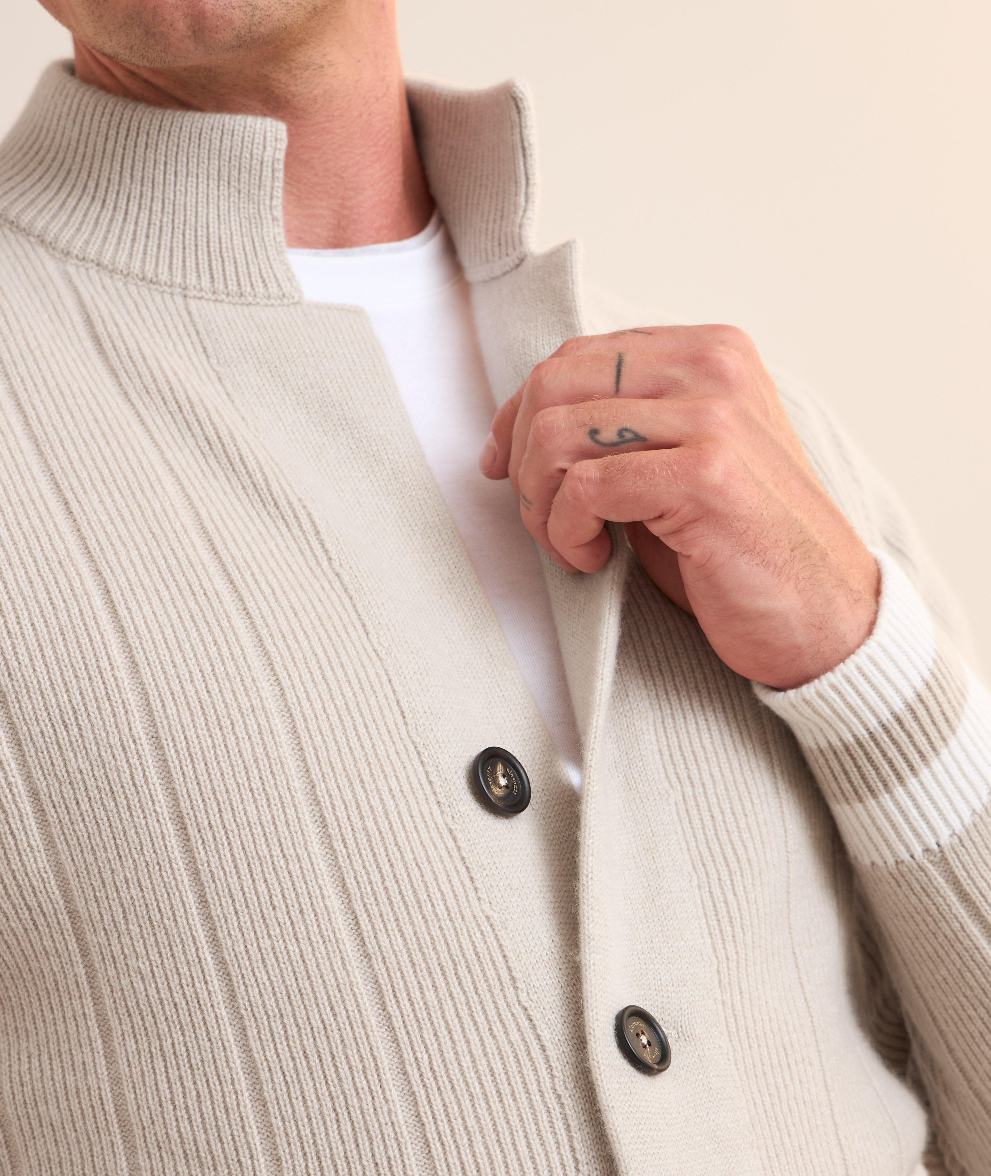 Rib-Knit Cashmere Cardigan image 3