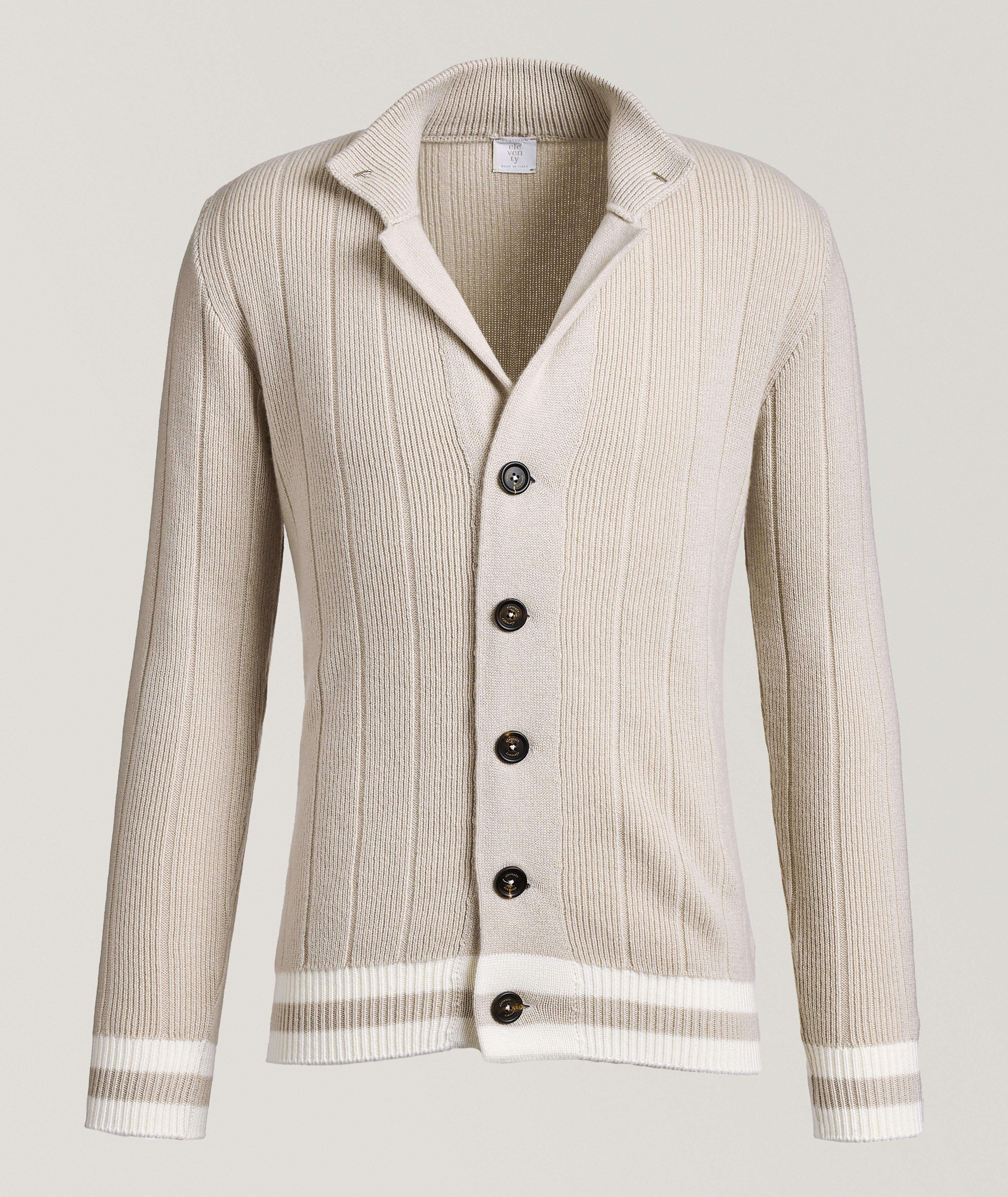 Rib-Knit Cashmere Cardigan image 0