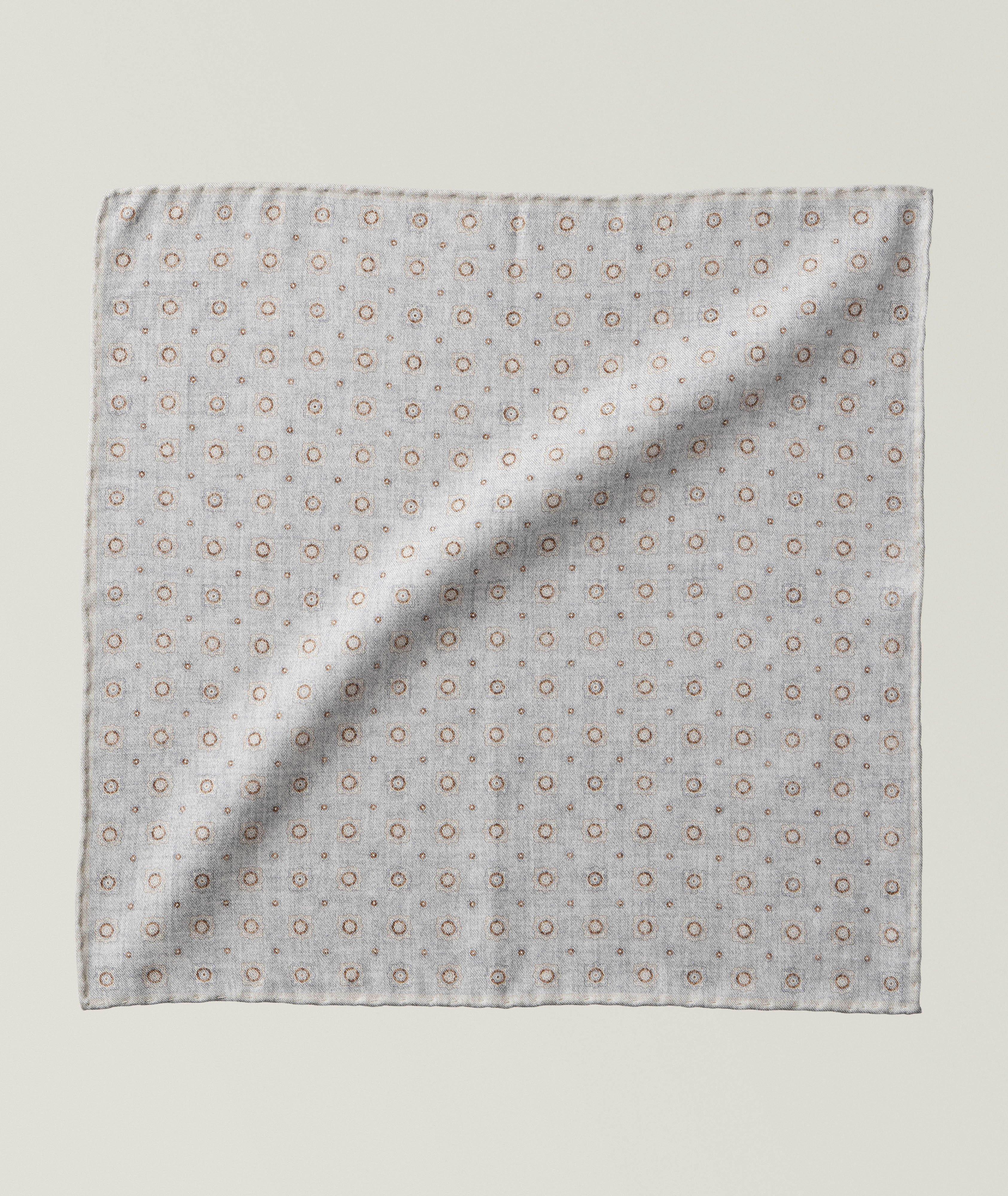 Mouchoir de poche en laine et en coton à motif répété image 0