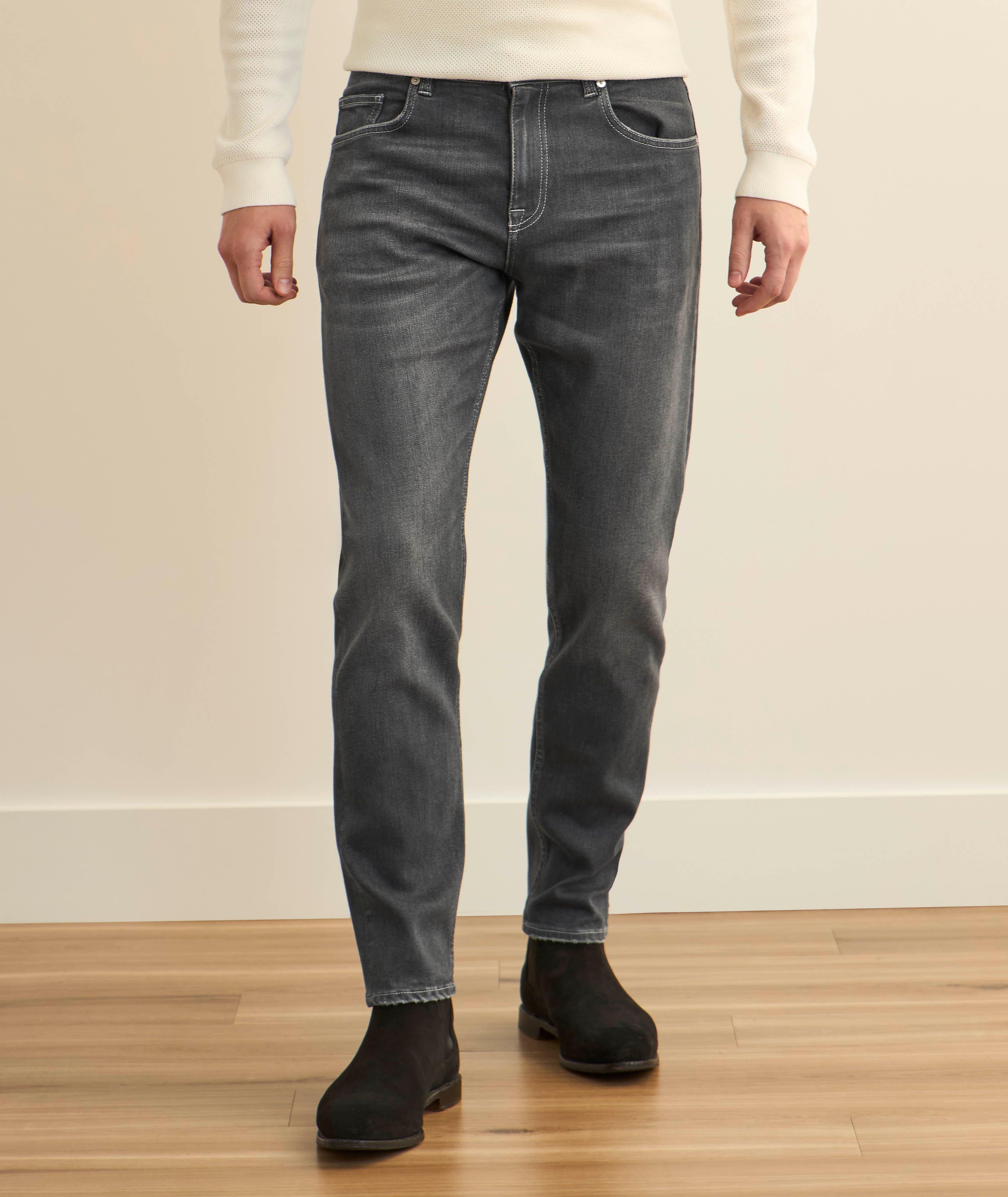 Jean ajusté à surpiqûres contrastantes image 1