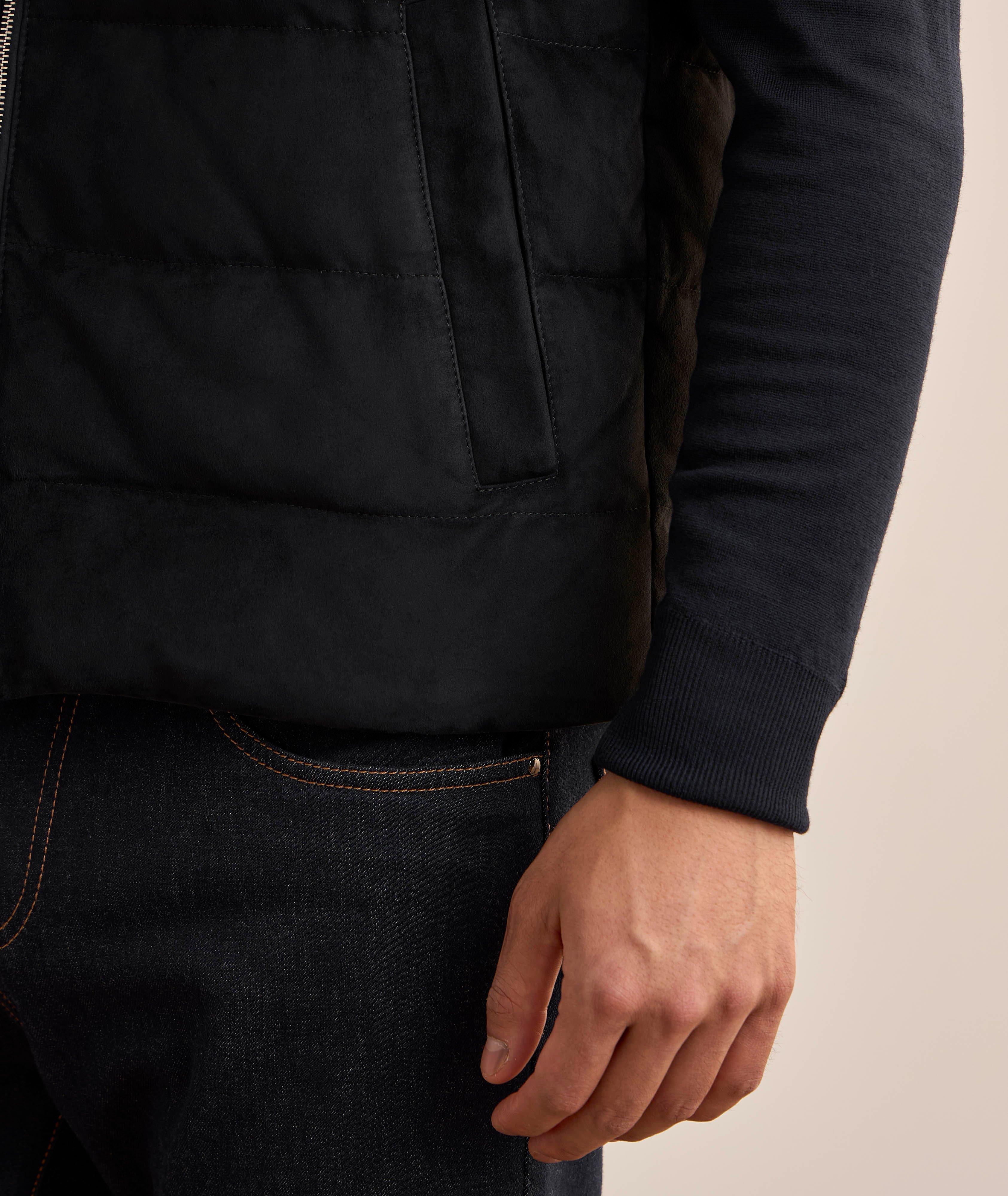 Gilet réversible en daim et maille torsadée image 4