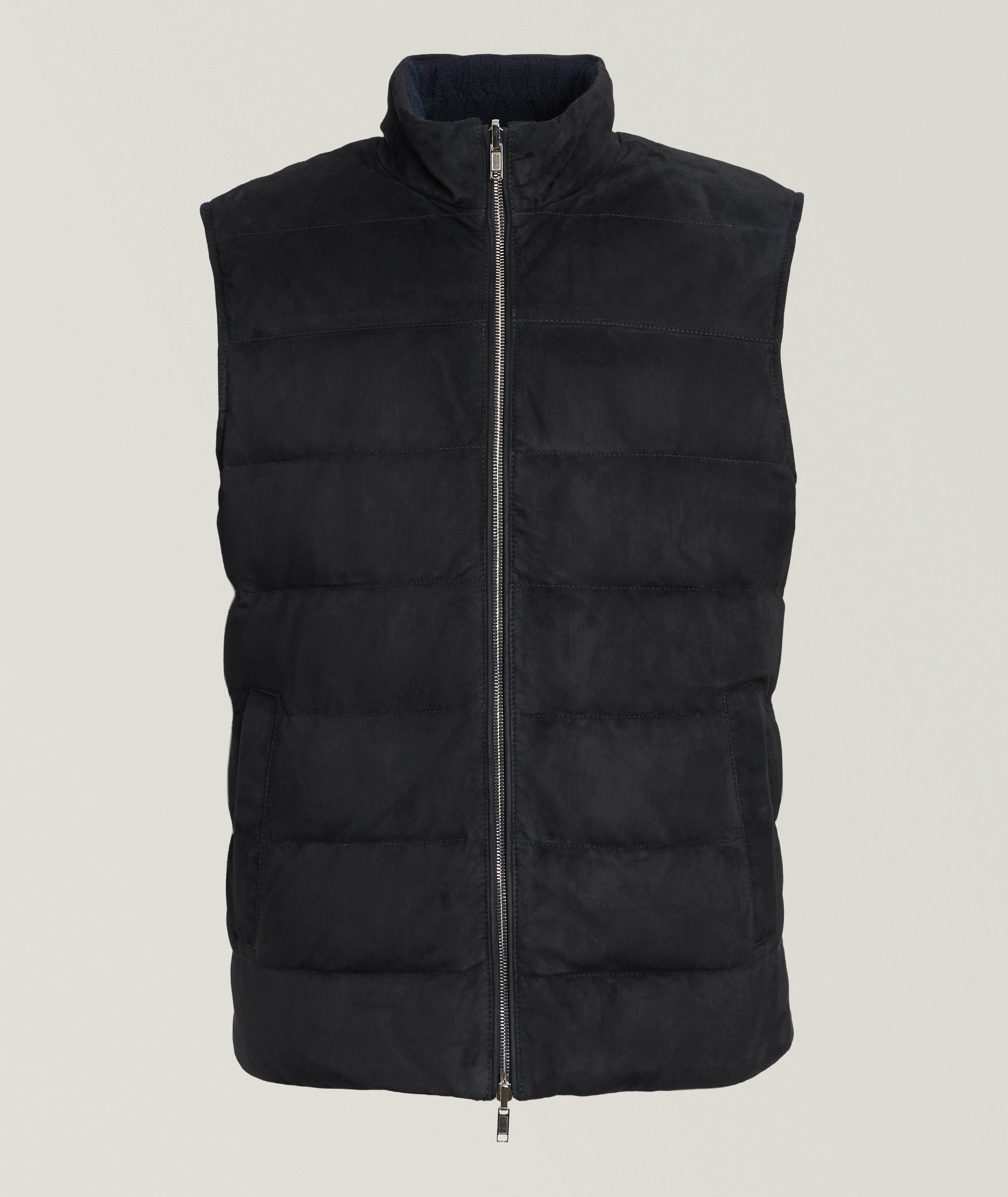 Eleventy ELVNTY NVY RVRS SUEDE/CBL KNT VST