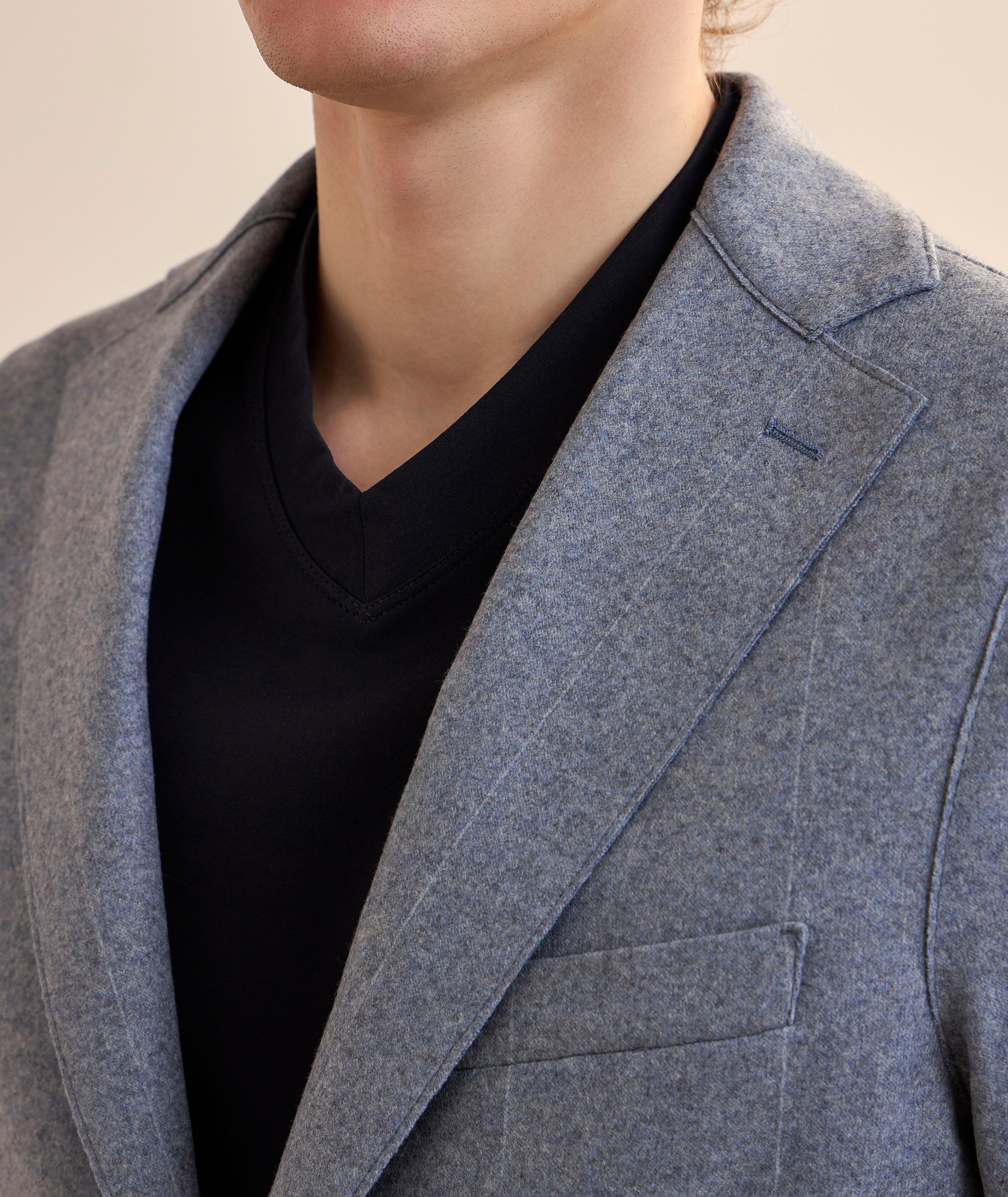 Veston sport mélange-laine à rayures craie image 3