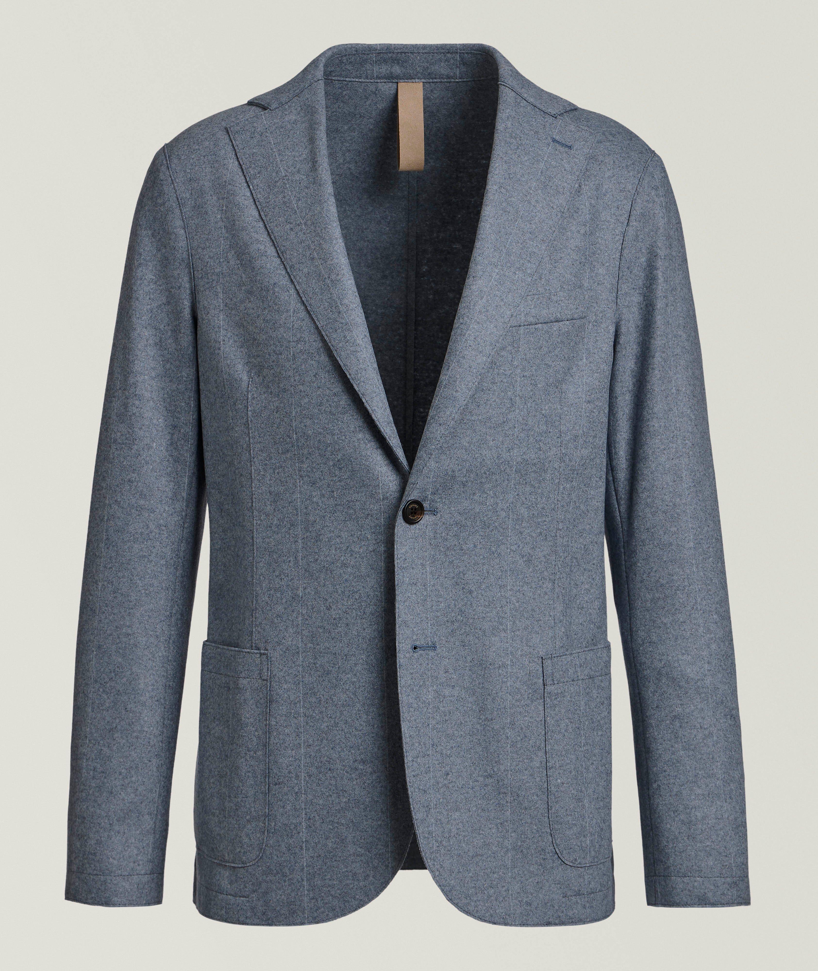 ELVNTY BLU CHALK STRP JKT image 0