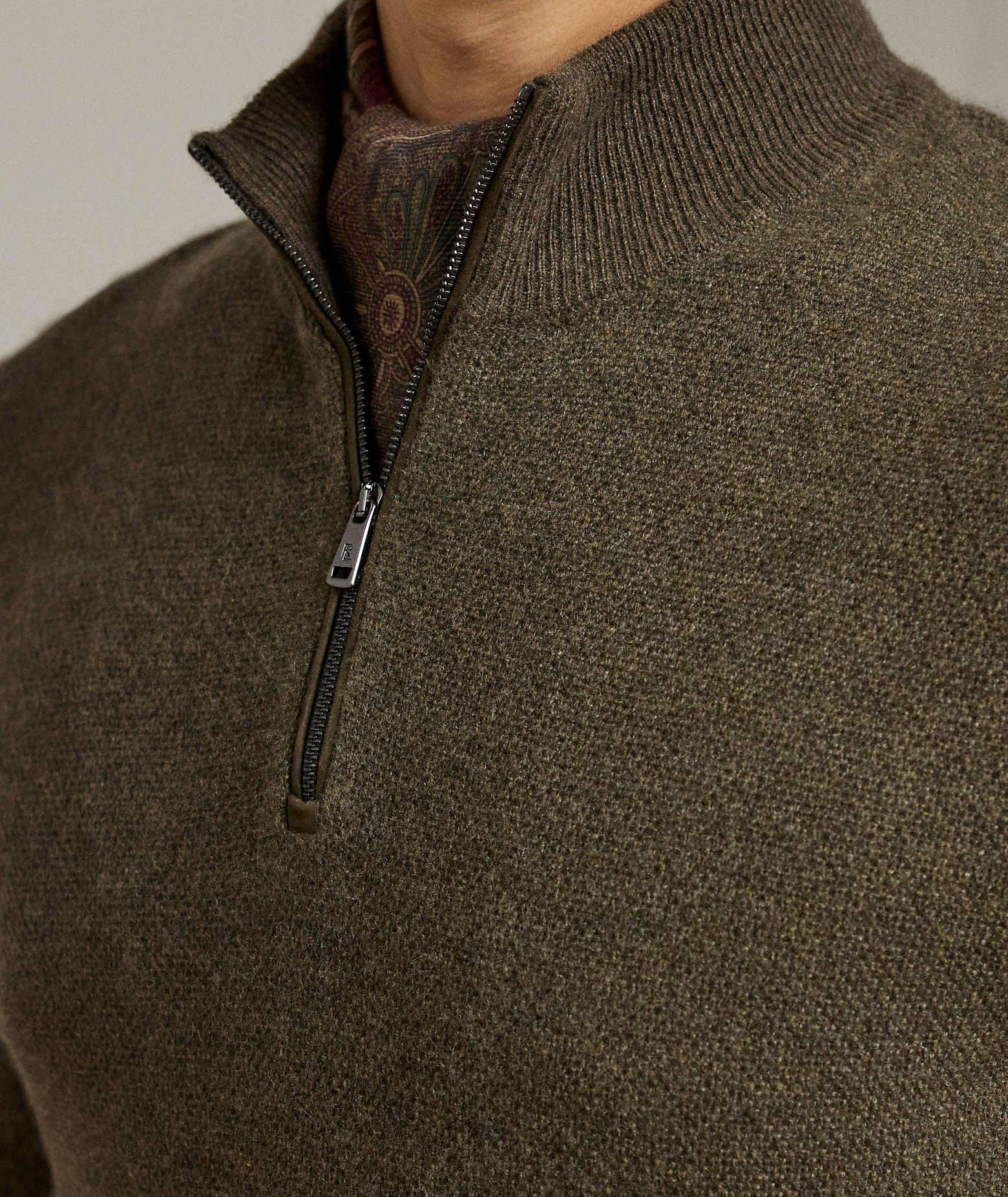 Birdseye Knit Cashmere Sweater image 3