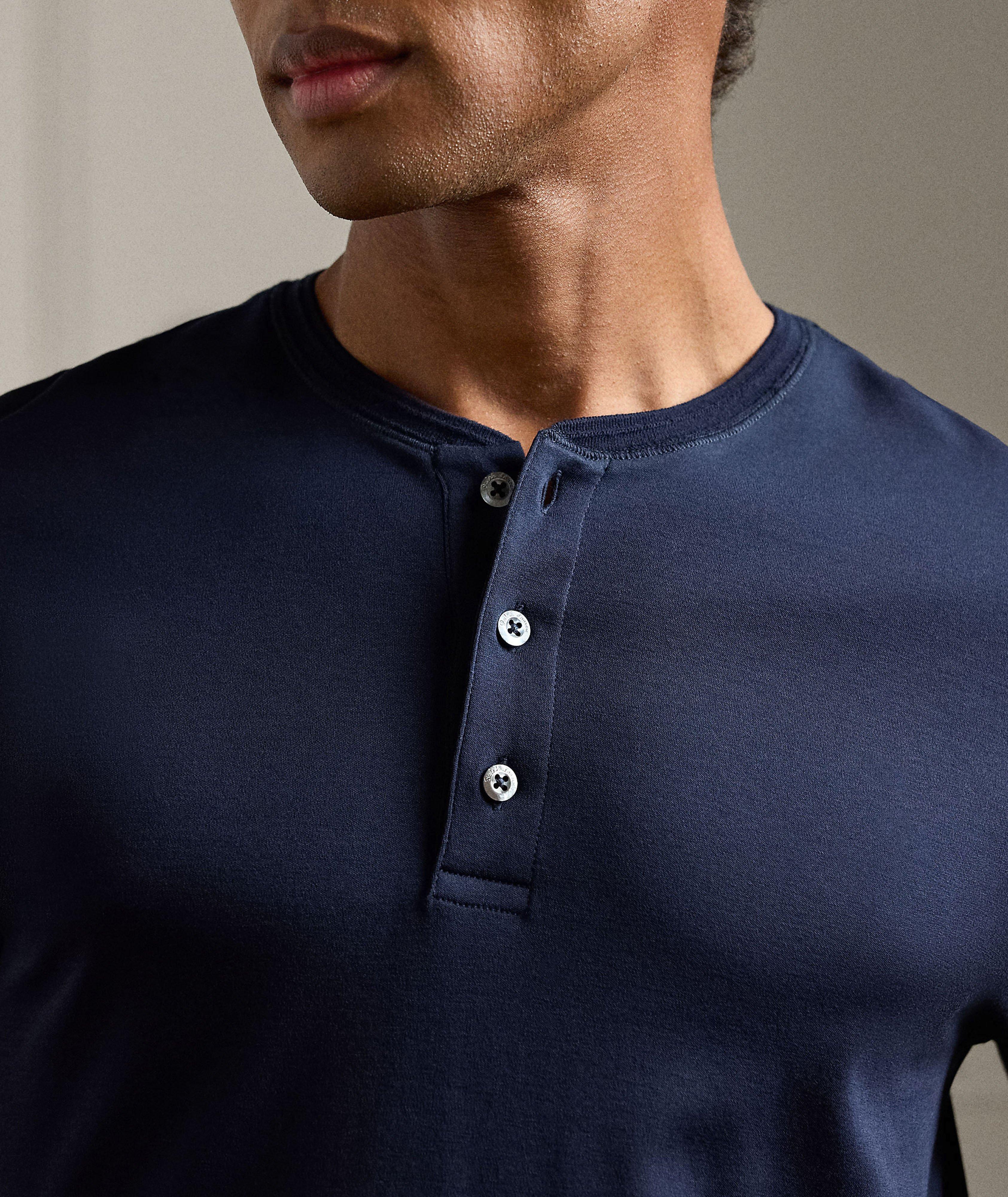 Pull en coton à encolure boutonnée image 3