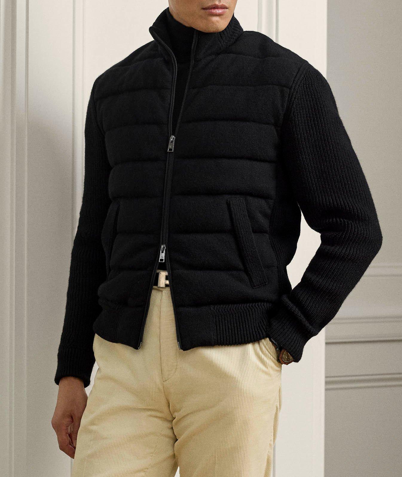 Chandail hybride matelassé en mélange-cachemire image 1