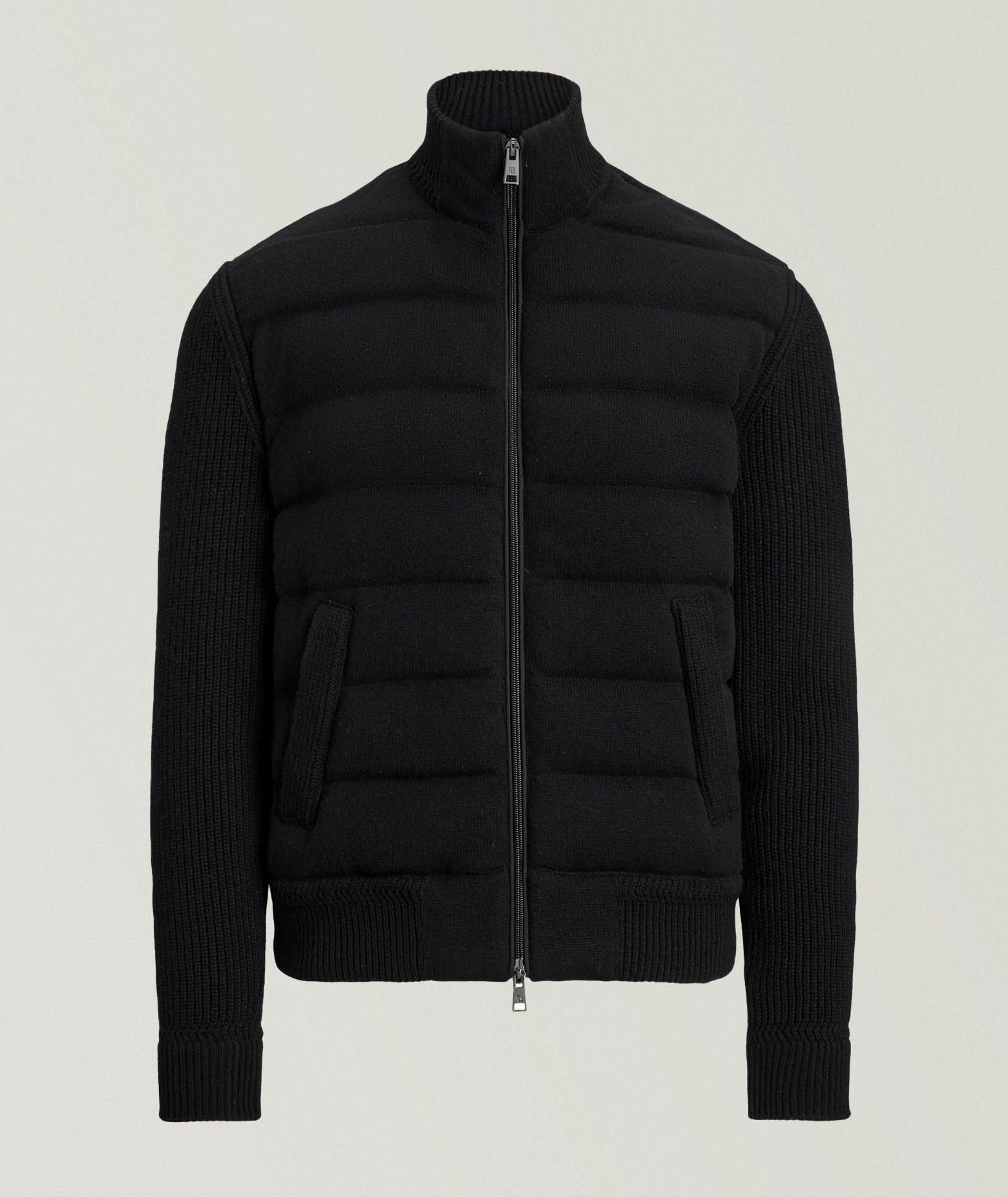 Chandail hybride matelassé en mélange-cachemire image 0