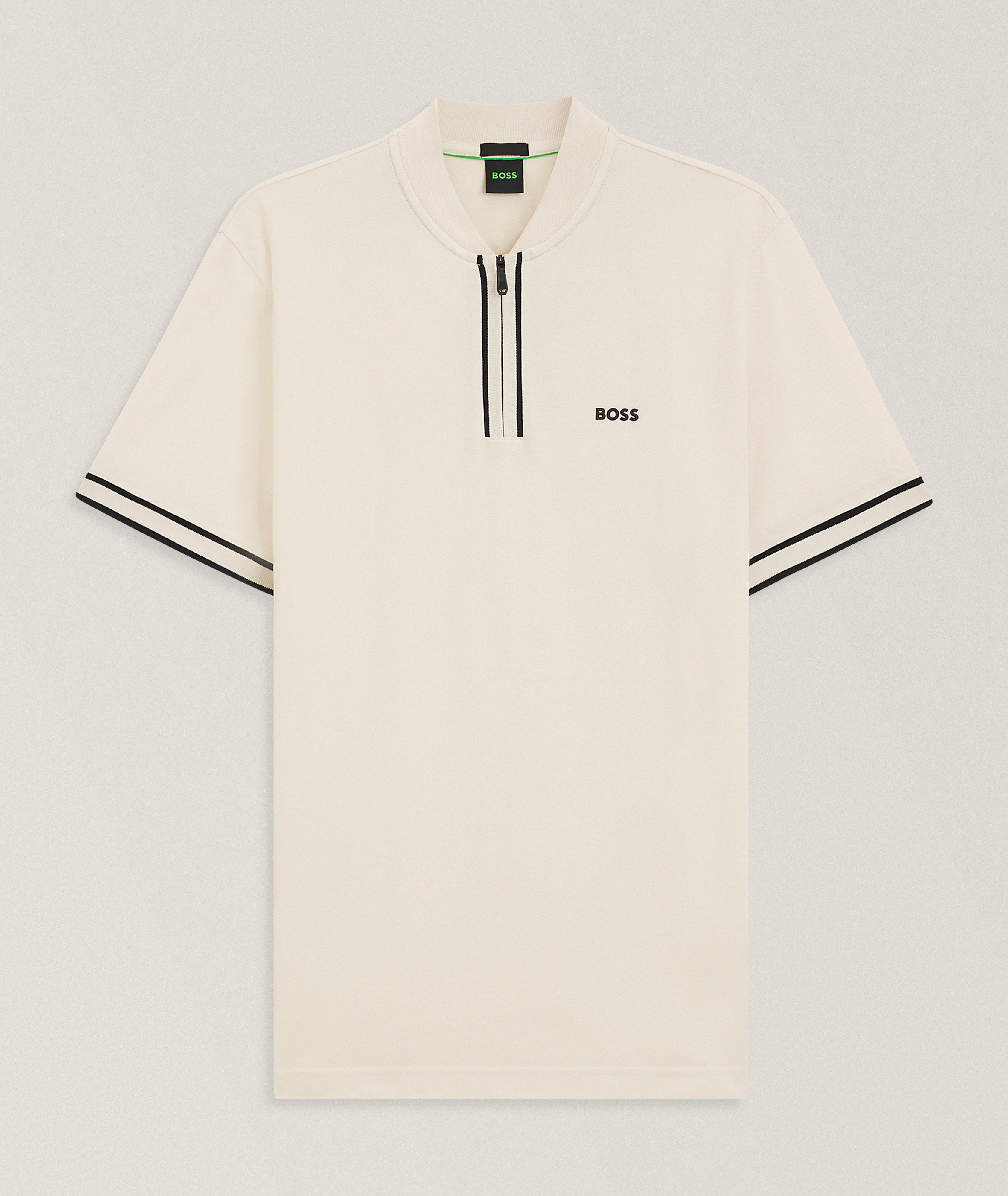 Polo Pariq en piqué de coton extensible image 0