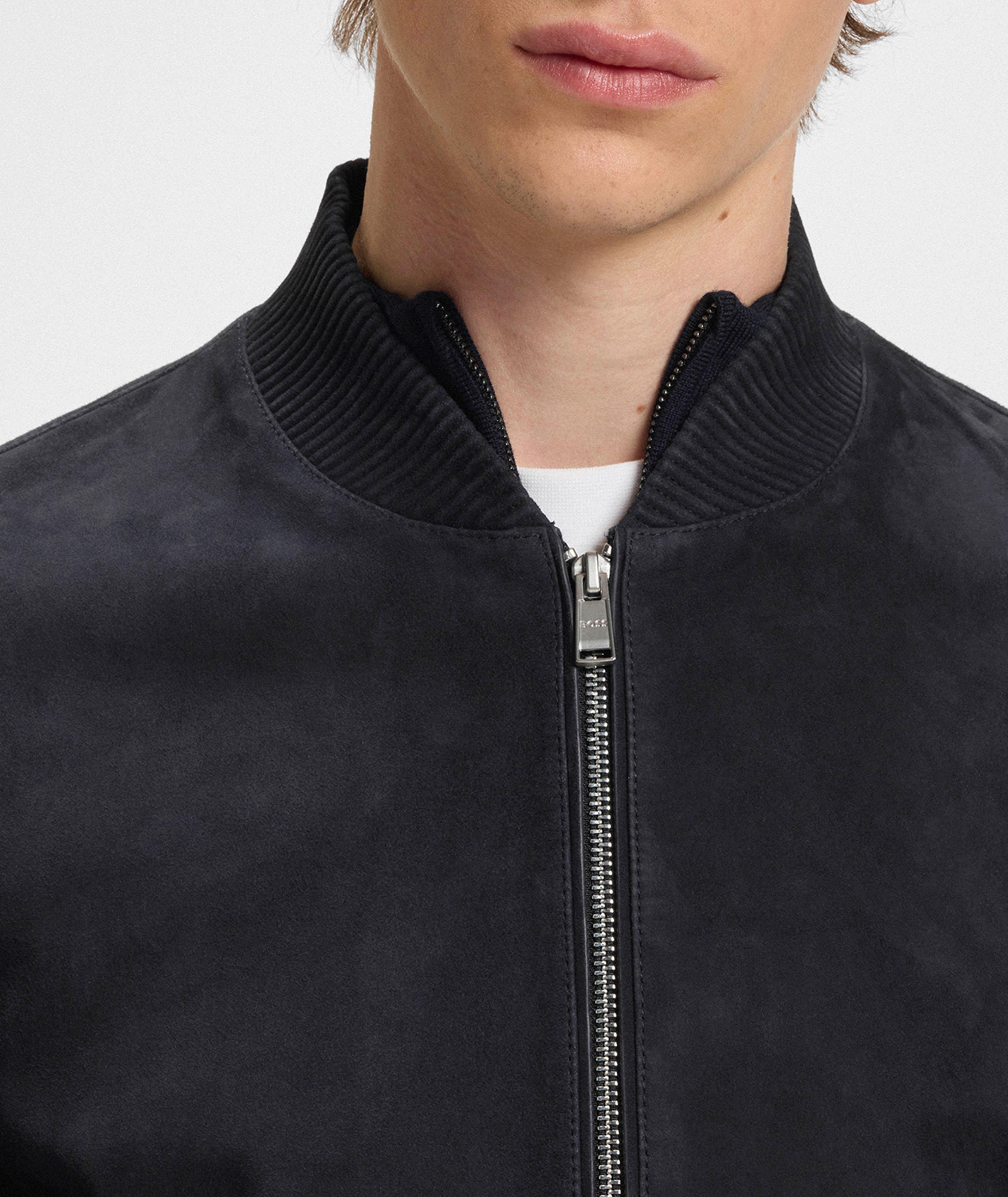 Muller Ribbed-Trim Suede Jacket image 3