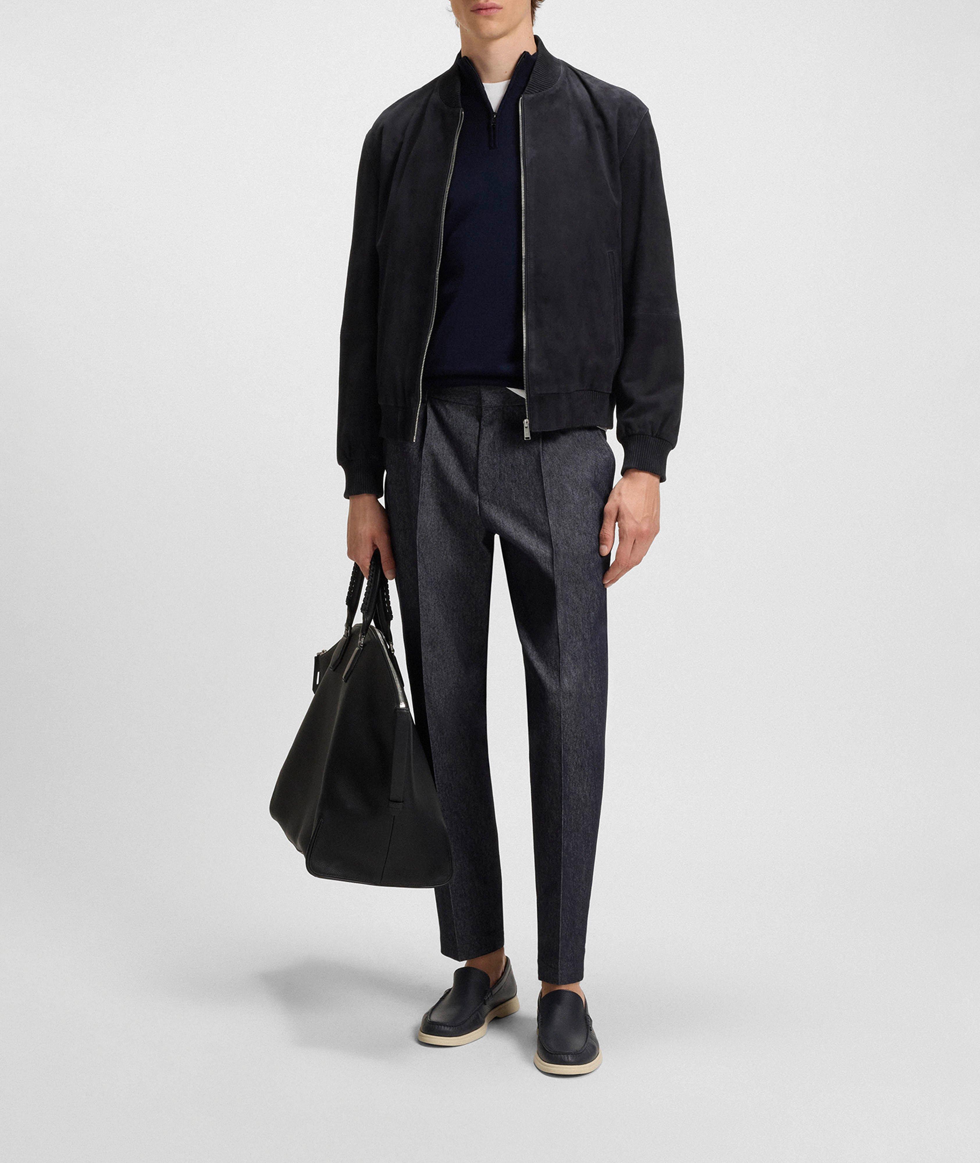 Muller Ribbed-Trim Suede Jacket image 5