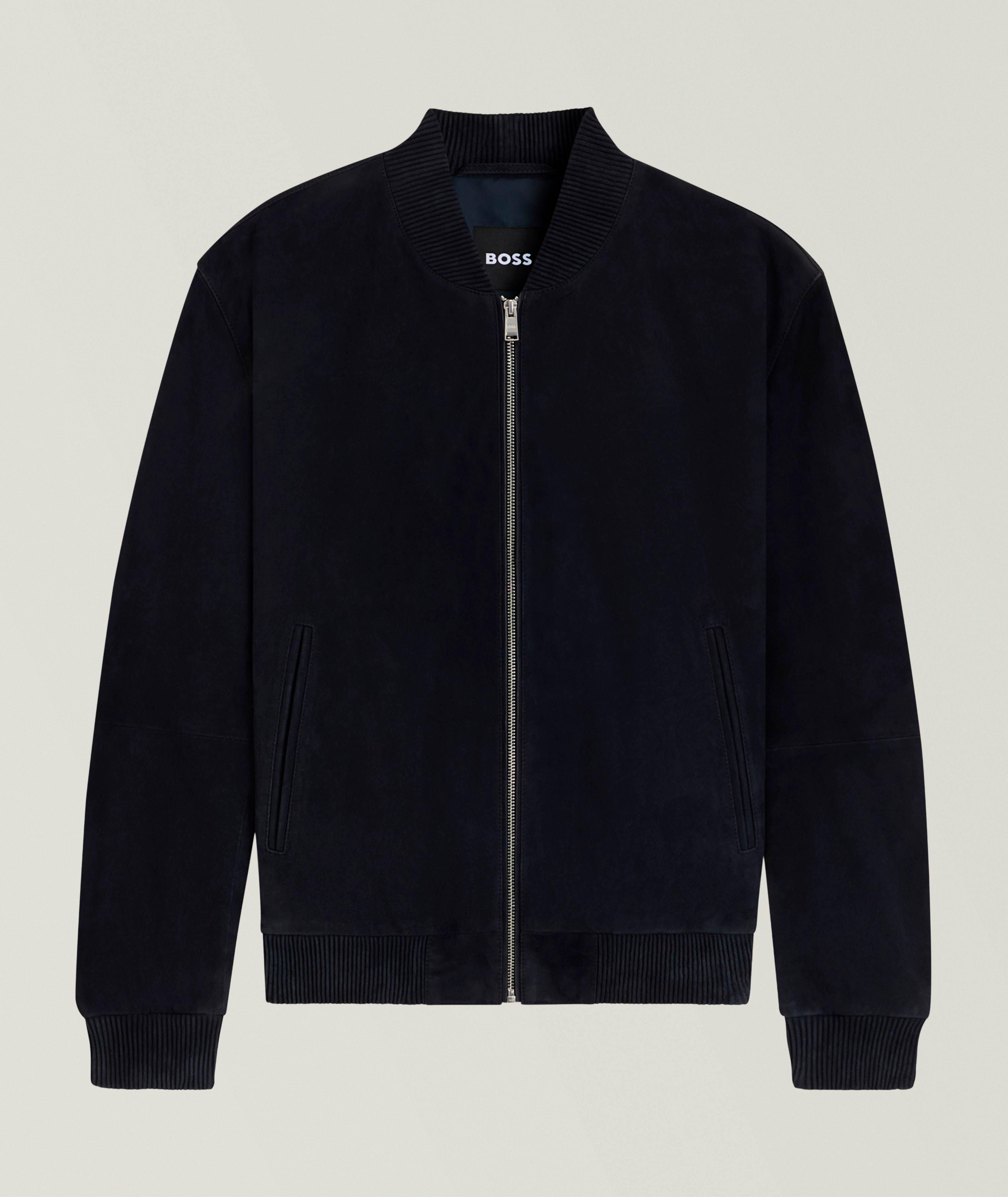 Muller Ribbed-Trim Suede Jacket image 0