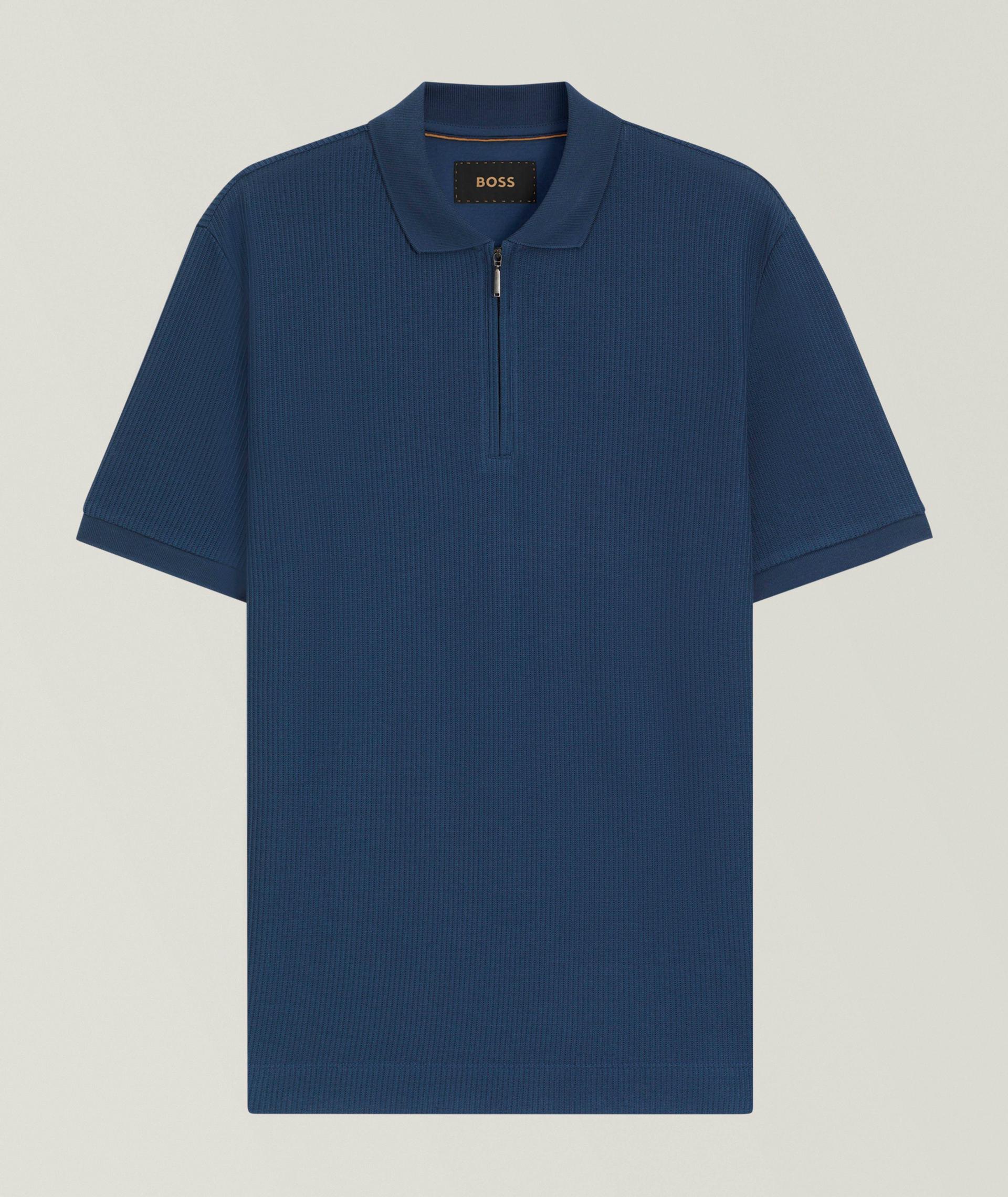 Payrot Rib-Knit Quarter-Zip Polo image 0