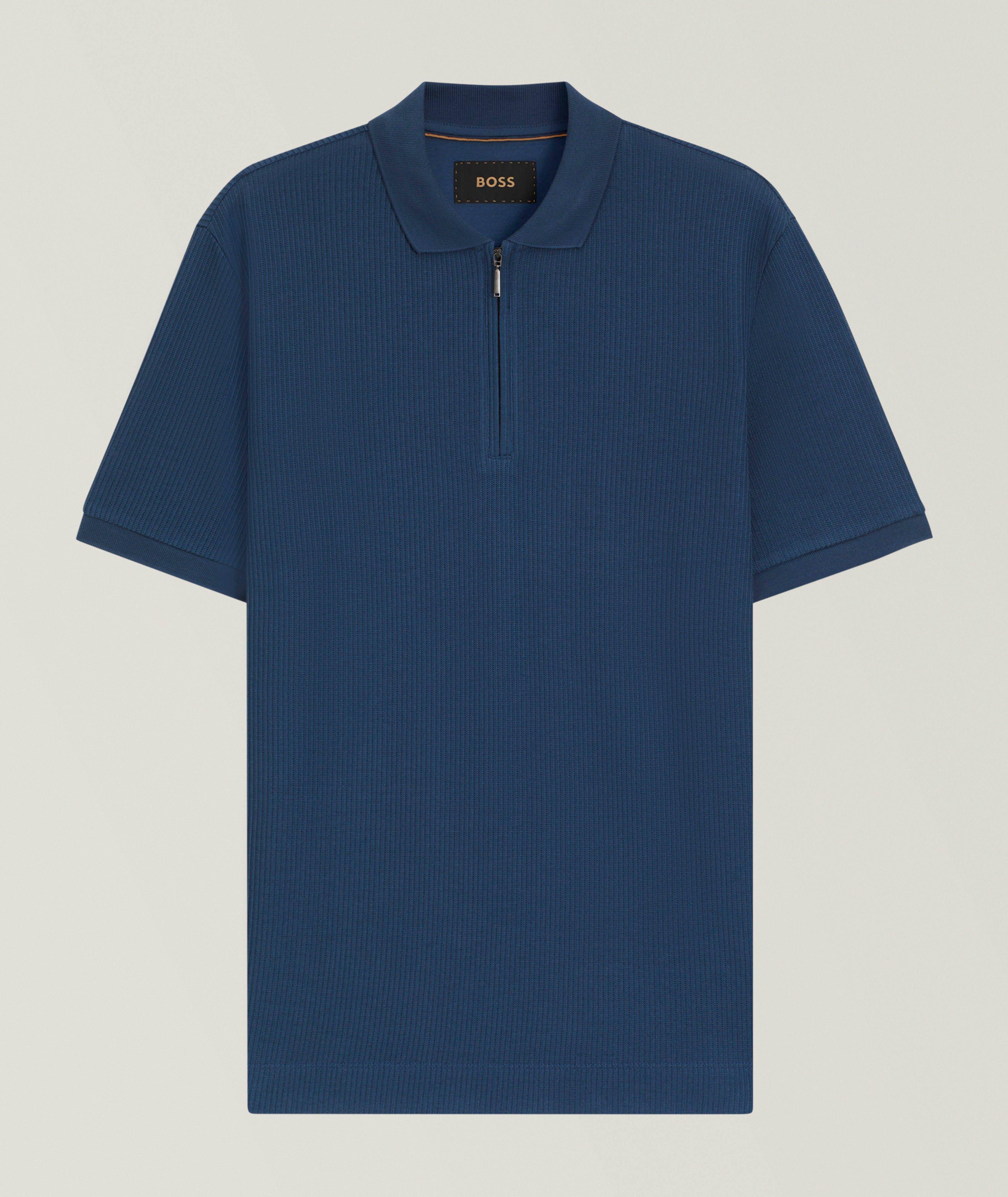 Payrot Rib-Knit Quarter-Zip Polo image 0