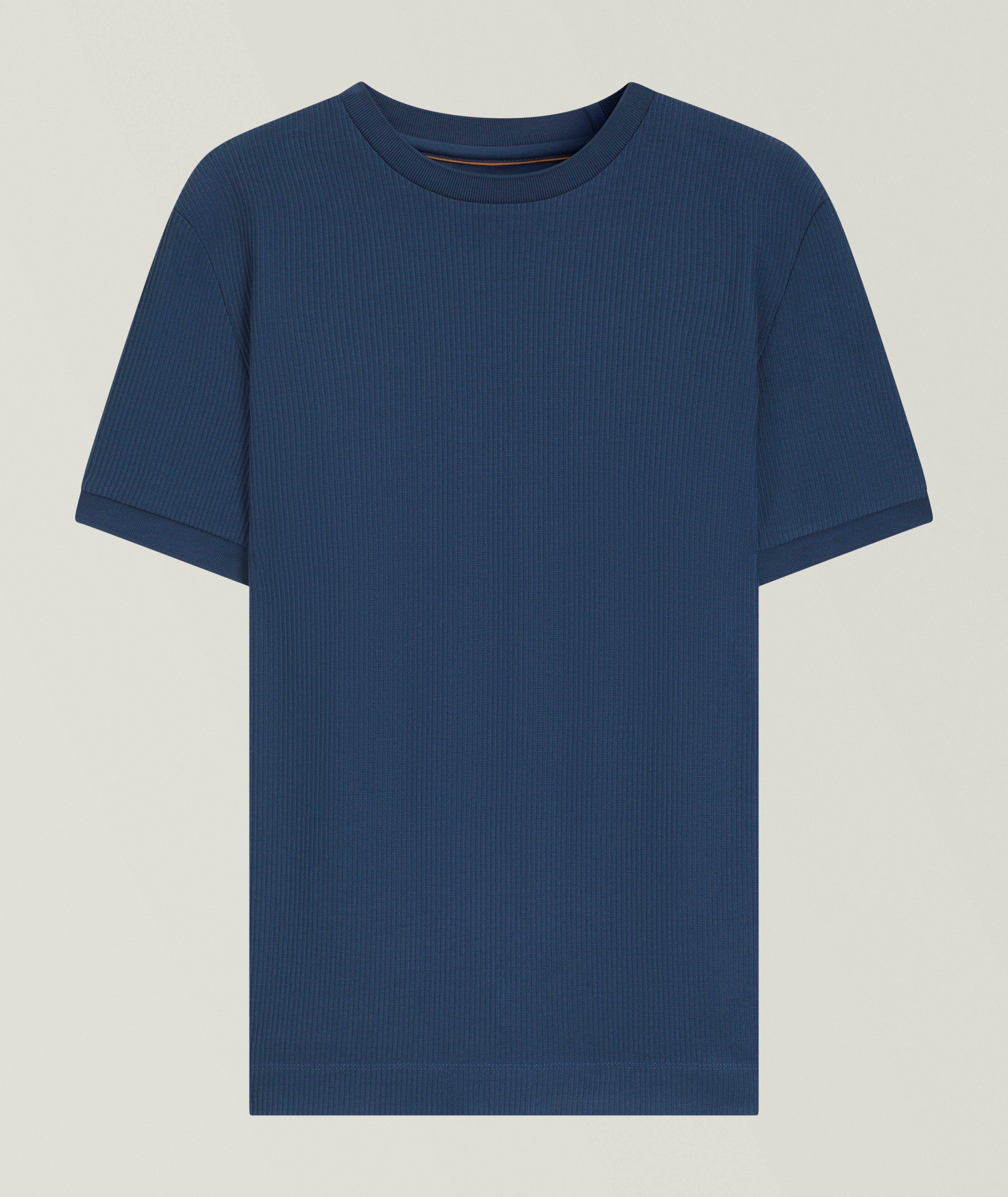 Tesar Structured Rib-Knit T-Shirt   image 0