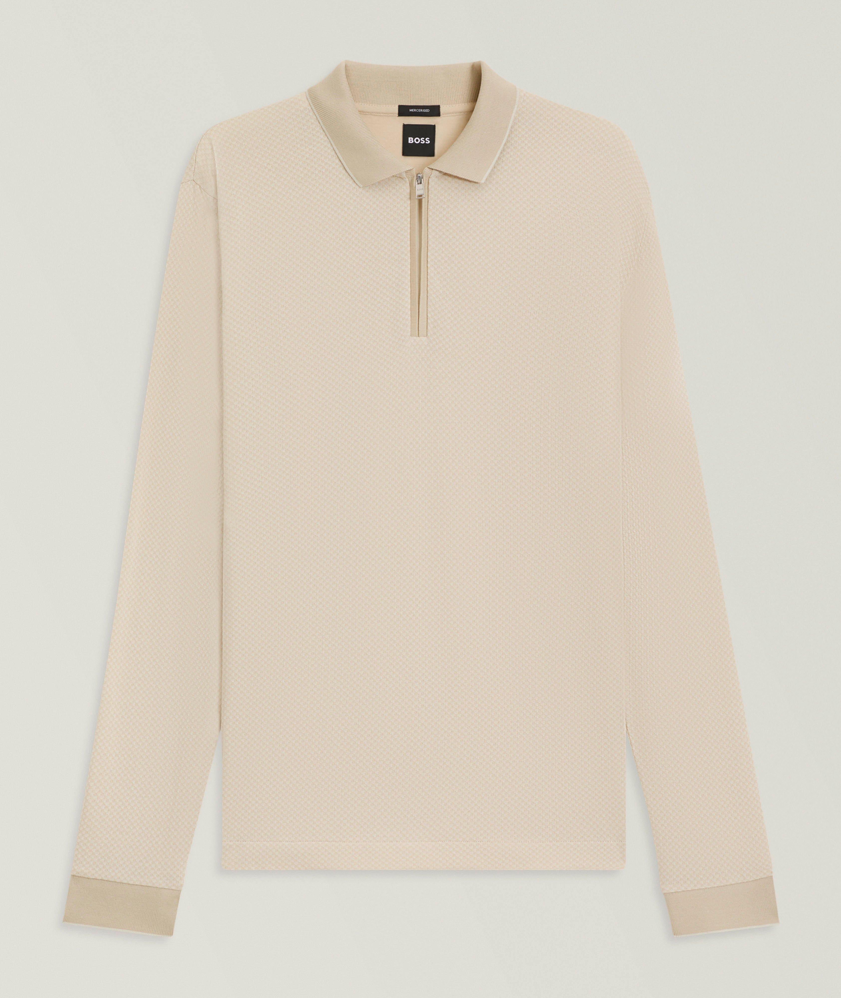 Peduzzi Two-Tone Mercerized Cotton Polo  image 0