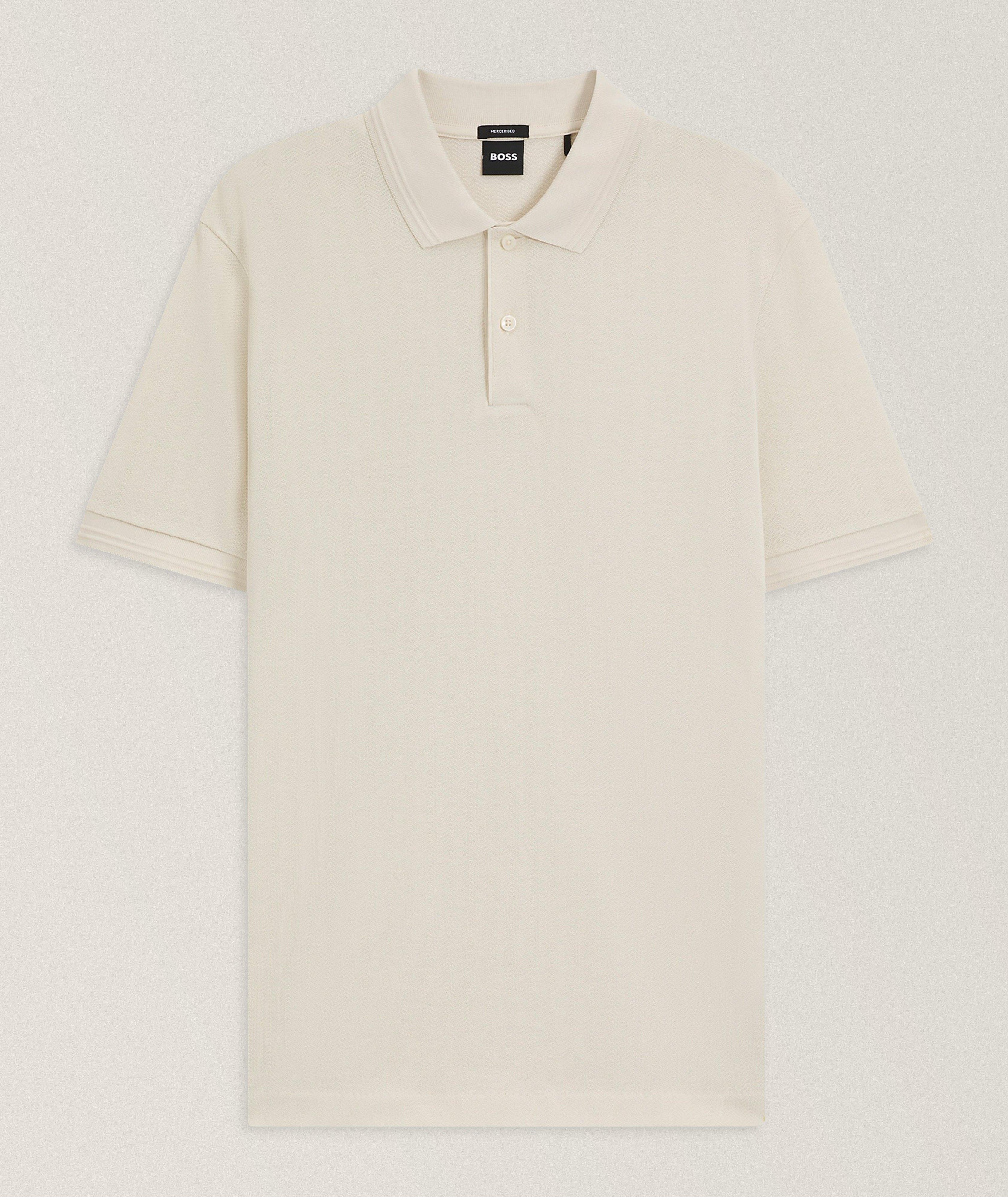 Parlay Herringbone Mercerized Cotton Polo image 0