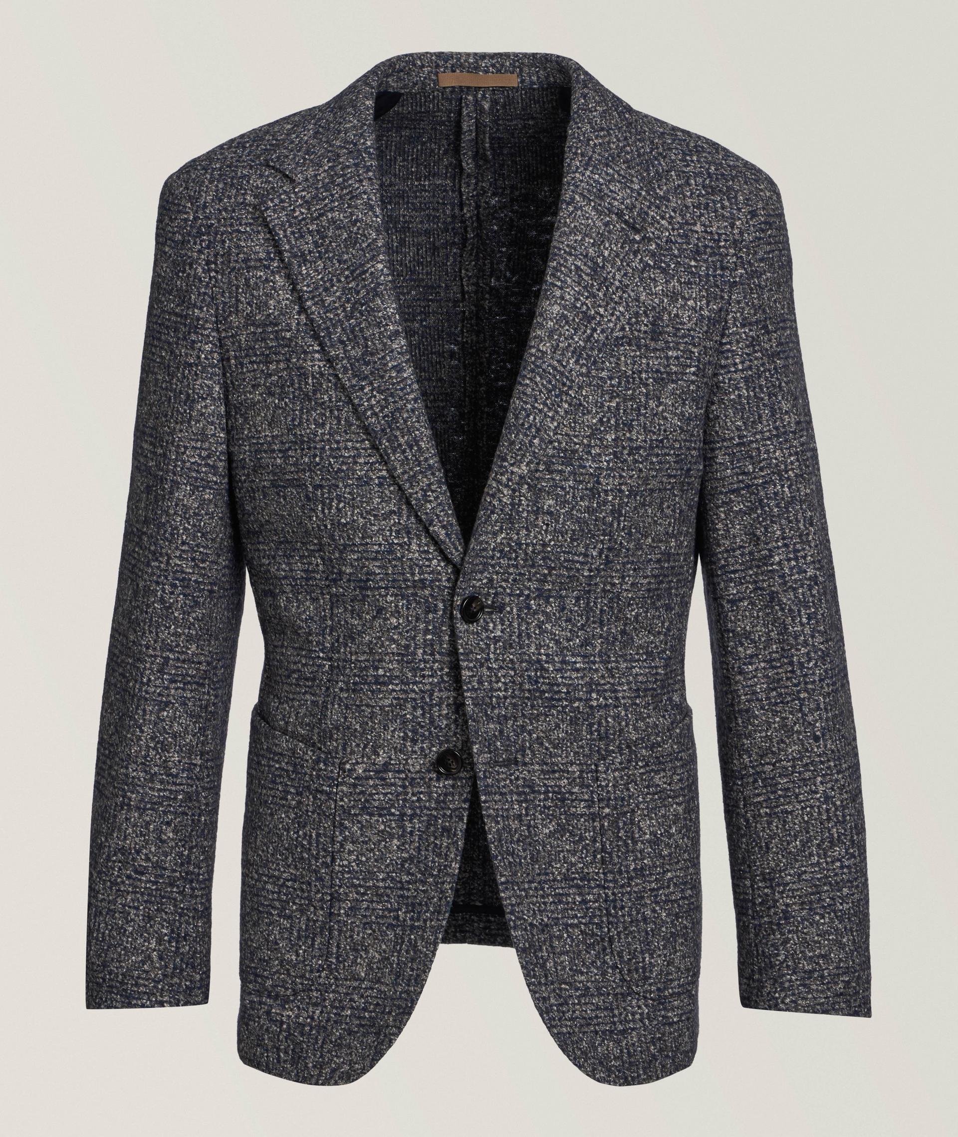 Veston sport en tweed de laine, soie et cachemire image 0